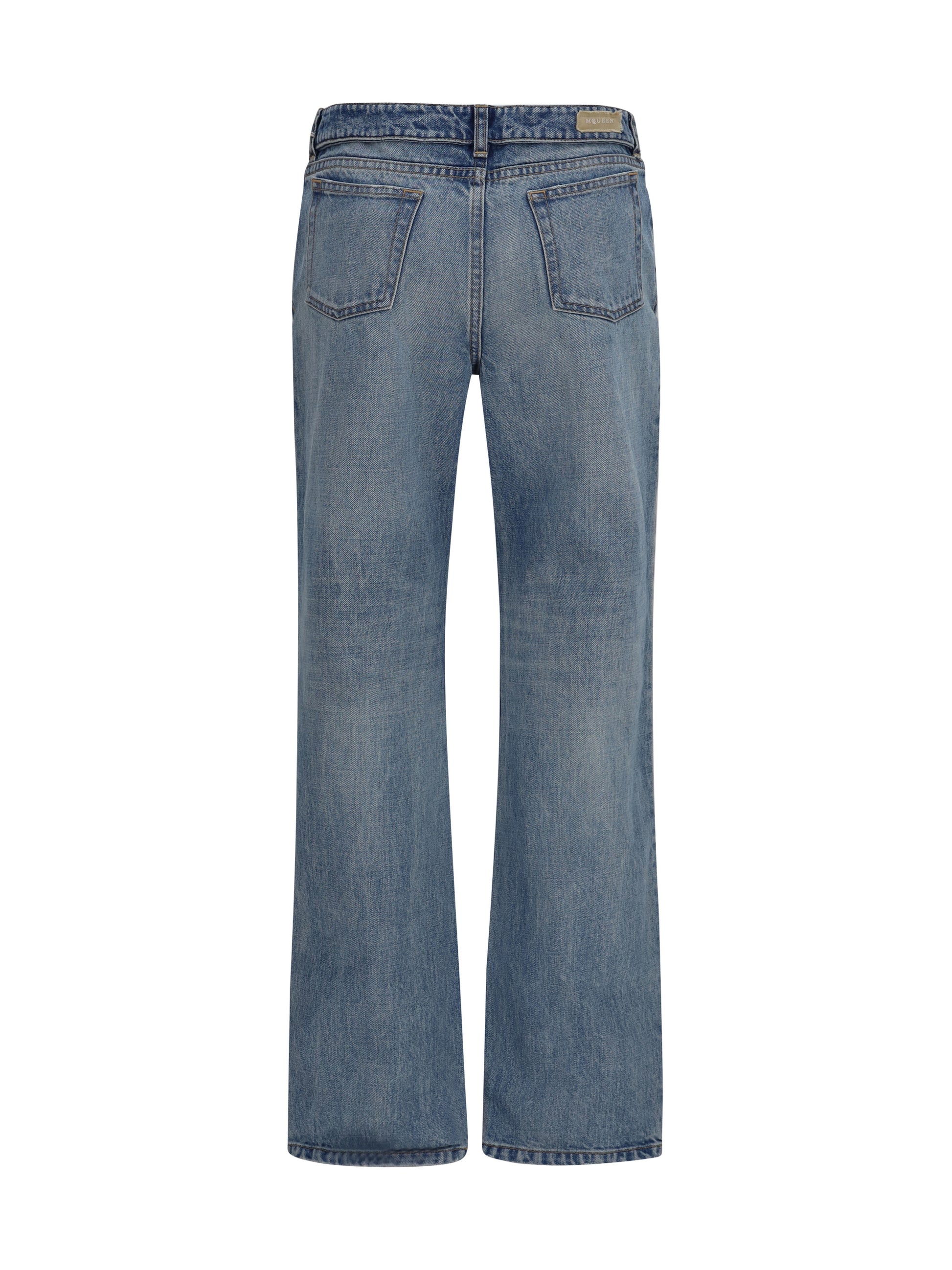 Alexander Mcqueen Women Faded Pure Cotton Jeans ALEXANDER MCQUEEN