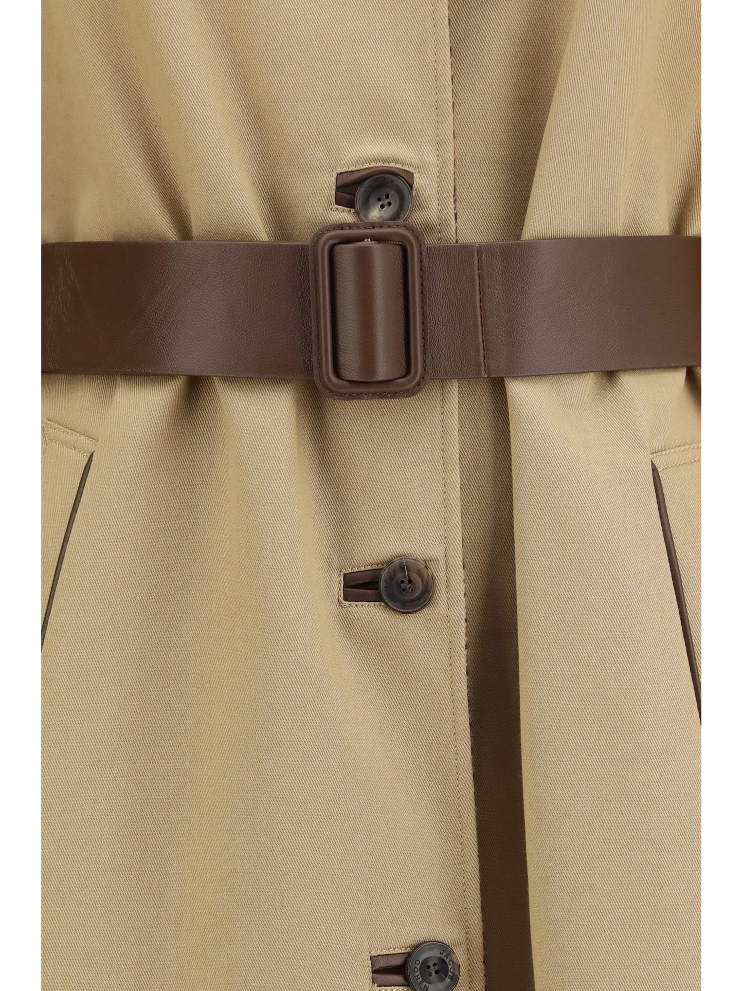 Jacob Cohen Women Reversible Cotton Gabardine And Cashmere Pied-De-Poule Trench Coat JACOB COHEN