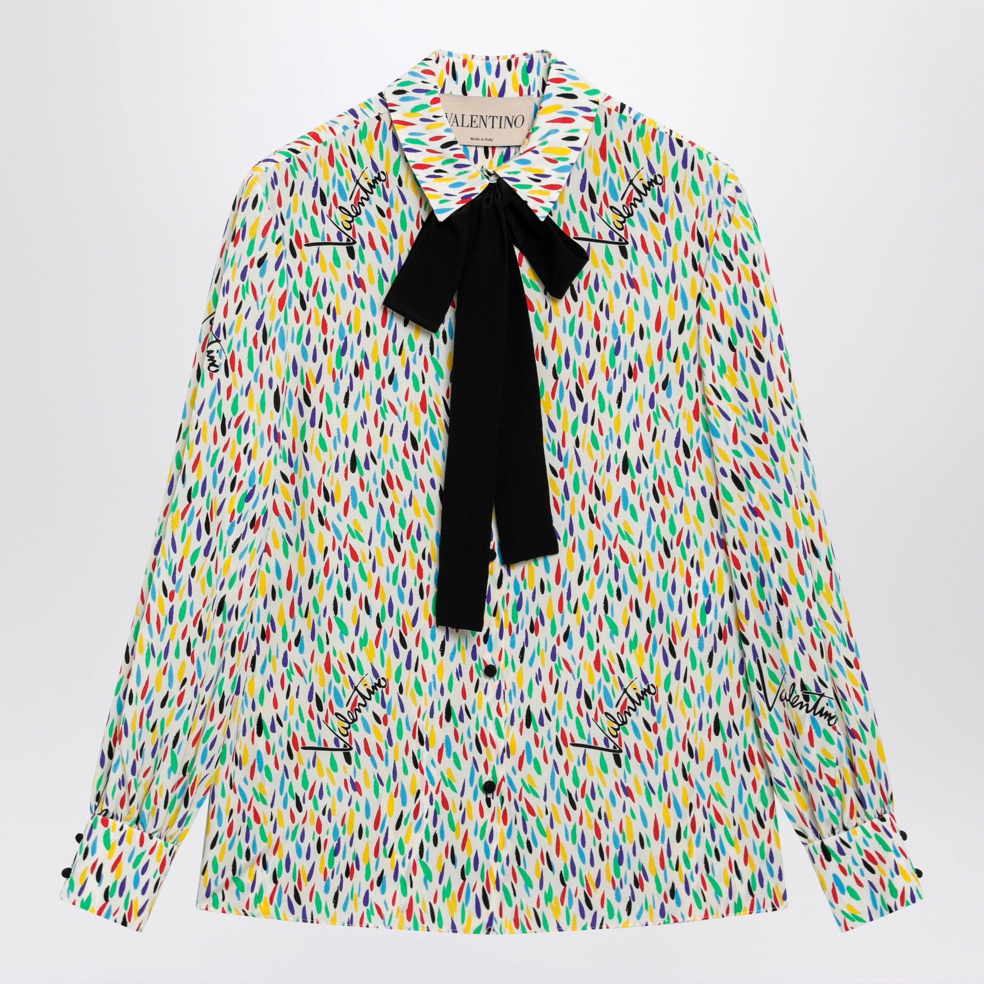 Valentino Multicolored Silk Blouse With Lavalliã¨Re Women VALENTINO