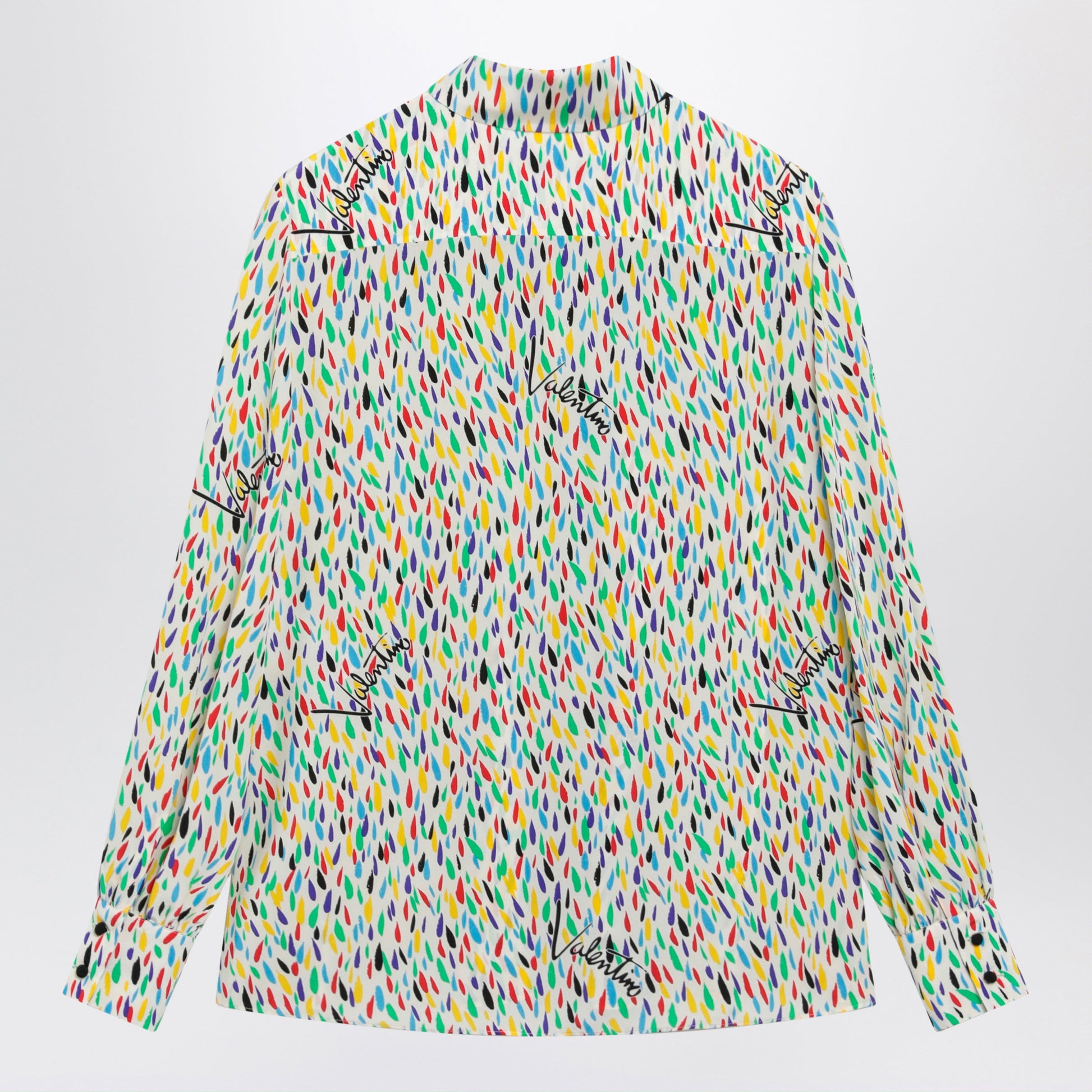 Valentino Multicolored Silk Blouse With Lavalliã¨Re Women VALENTINO