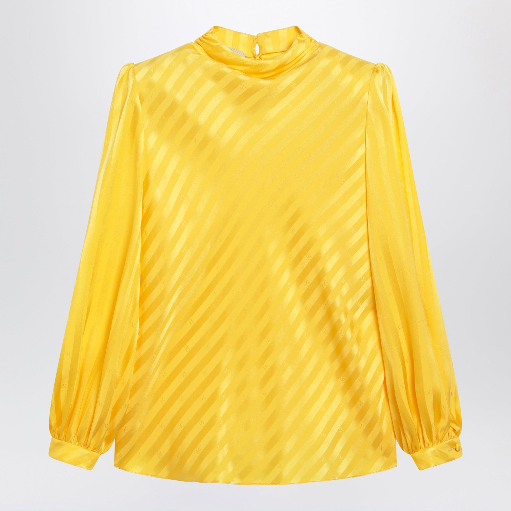 Valentino Vlogo Bright Narciso Jacquard Silk Top Women VALENTINO