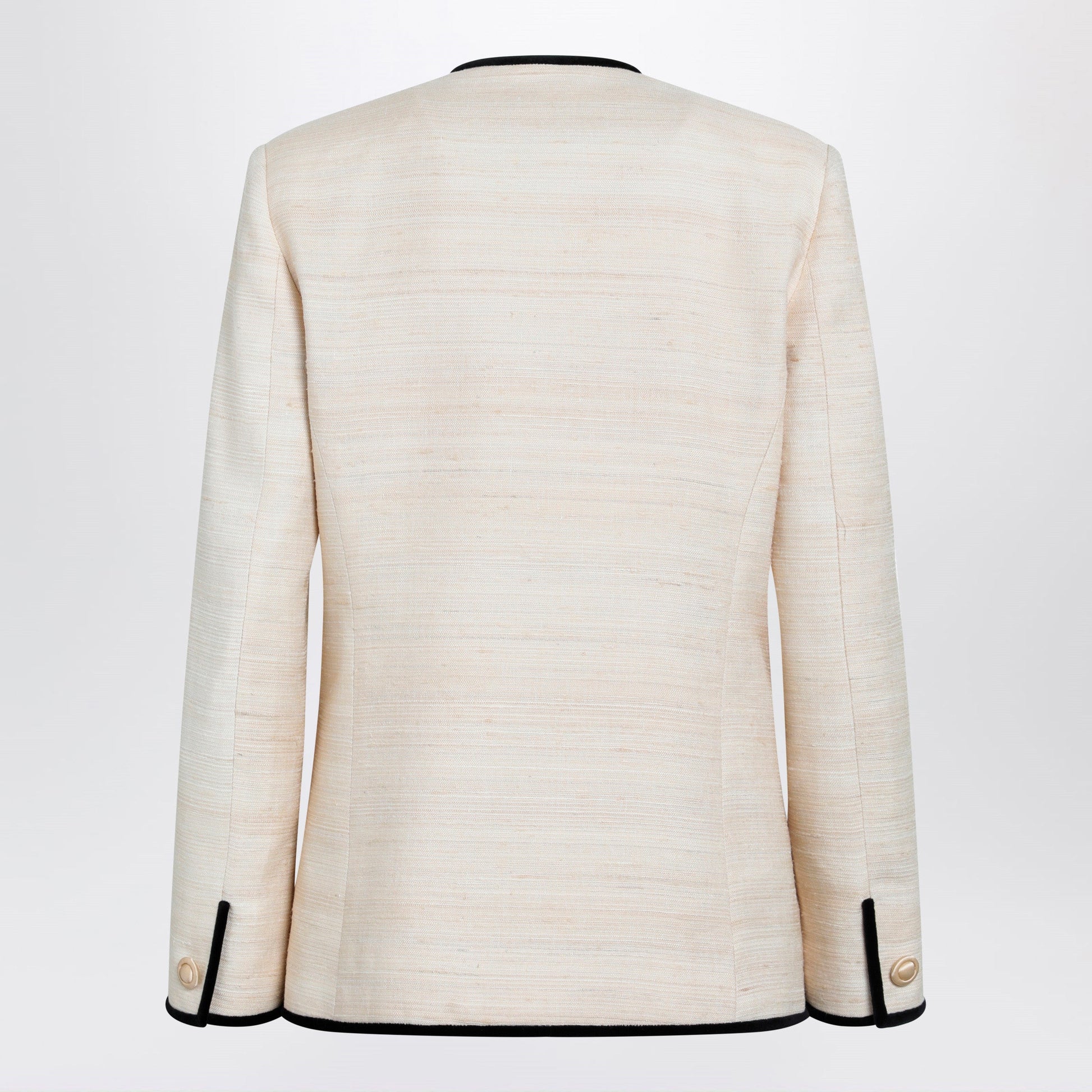 Valentino Milk-Honey Coloured Silk And Linen Jacket Women VALENTINO