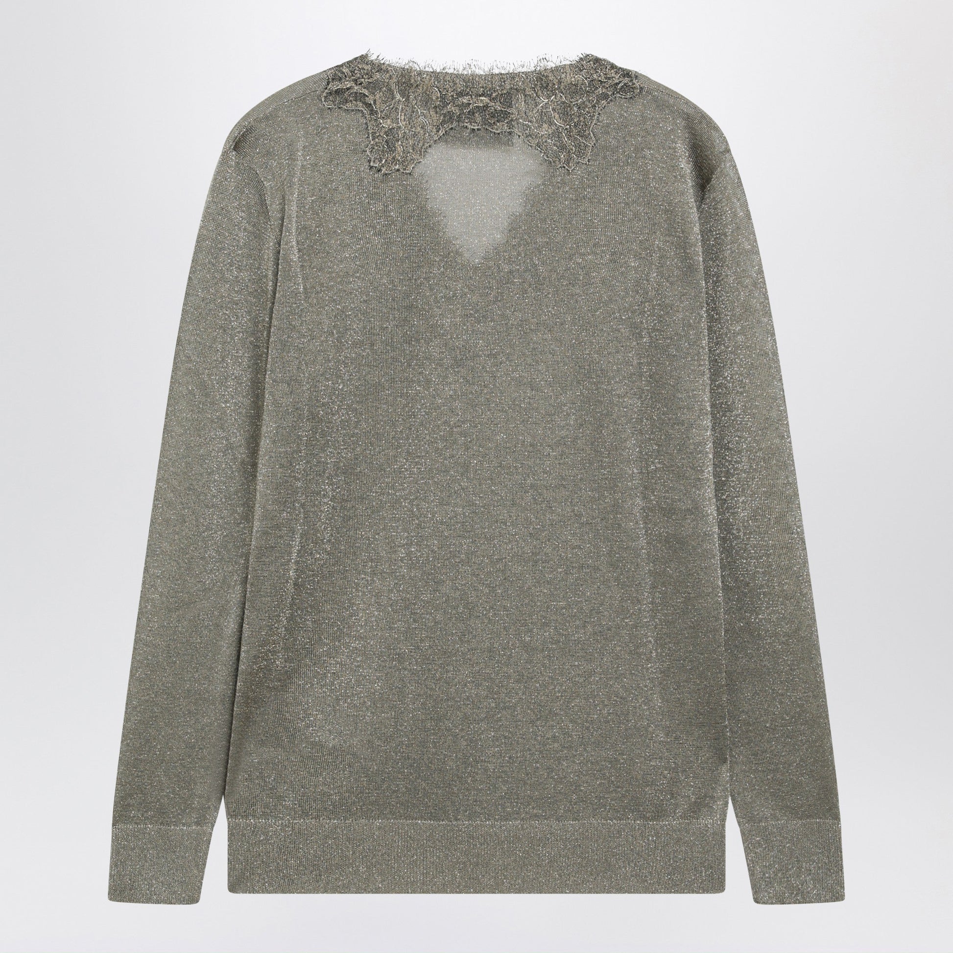 Valentino Viscose-Blend Lace V-Neck Sweater Women VALENTINO