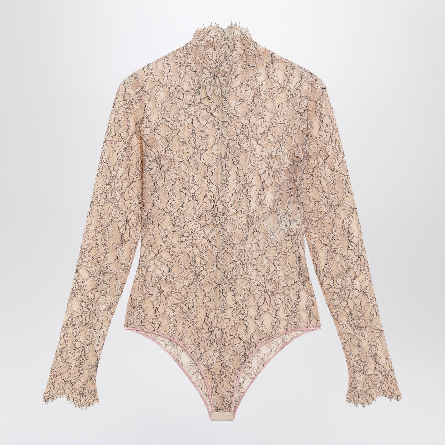 Valentino Nude Rebrode Lace Bodysuit Women VALENTINO