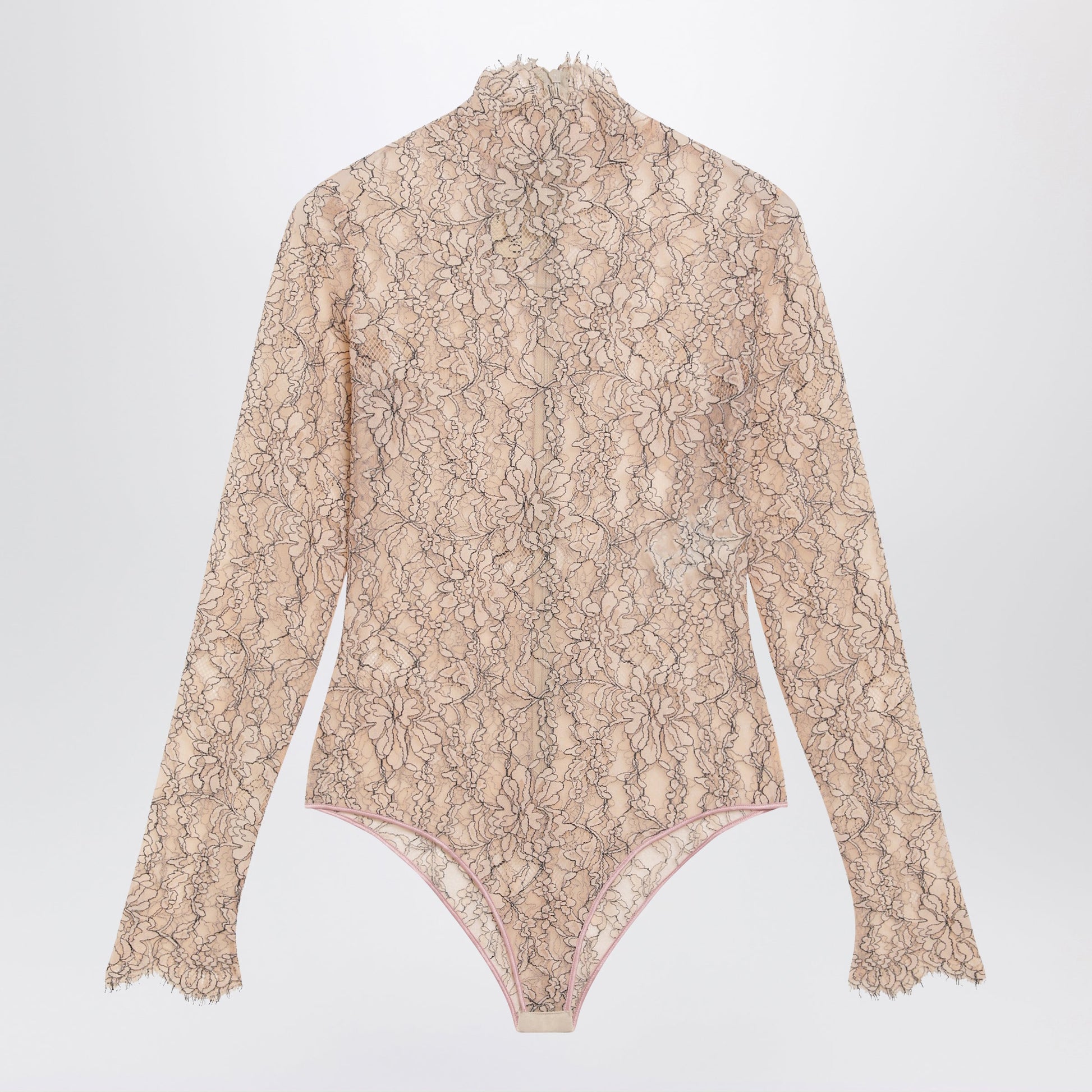 Valentino Nude Rebrode Lace Bodysuit Women VALENTINO