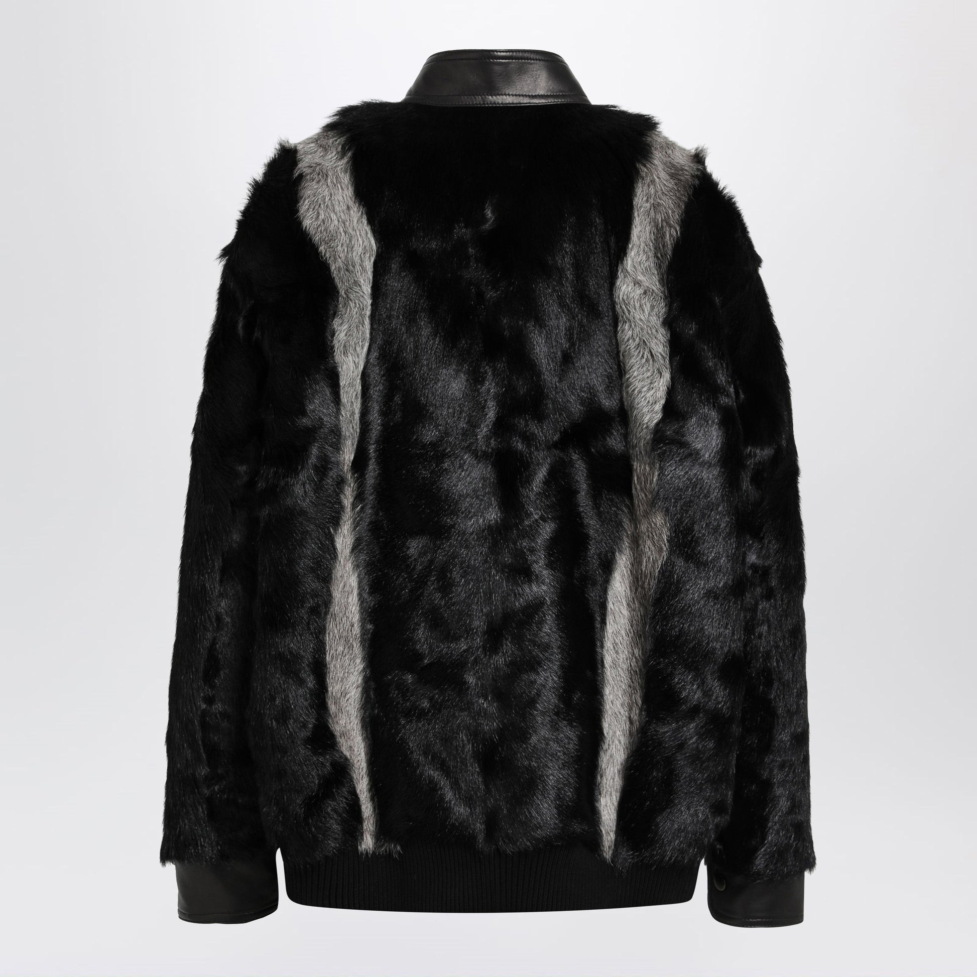 Valentino Black/Grey Shearling And Leather Jacket Women VALENTINO