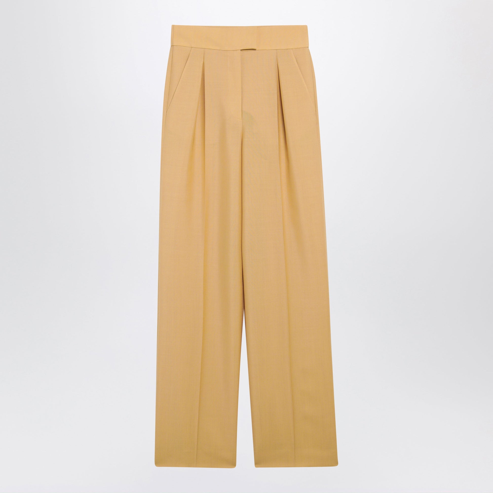 Valentino British Mohair Trousers In Ochre Women VALENTINO