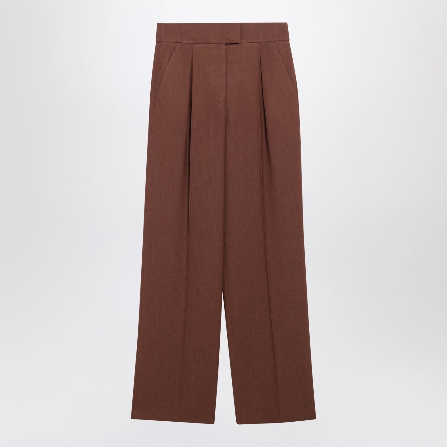 Valentino Light Brown Wool Trousers Women VALENTINO