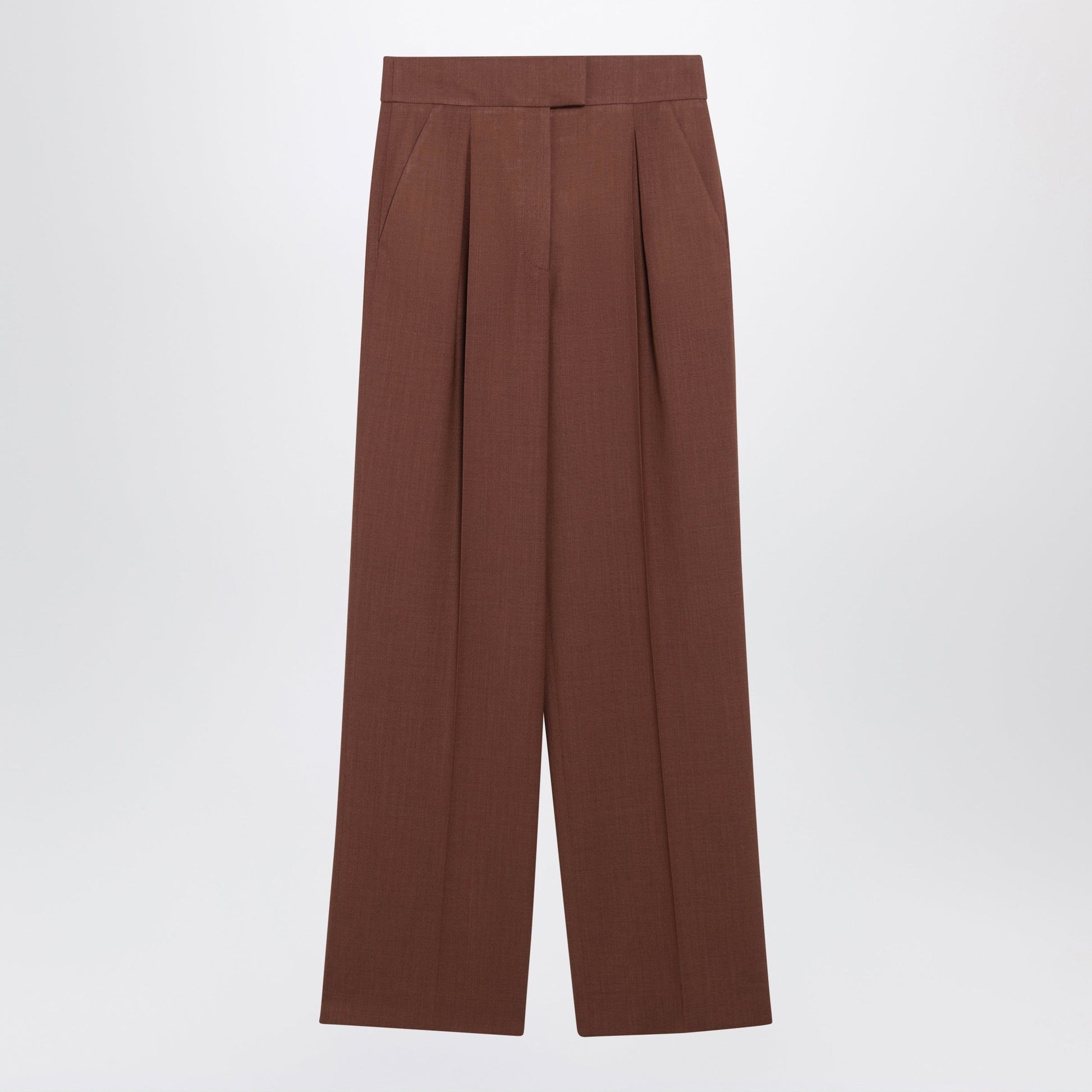Valentino Light Brown Wool Trousers Women VALENTINO