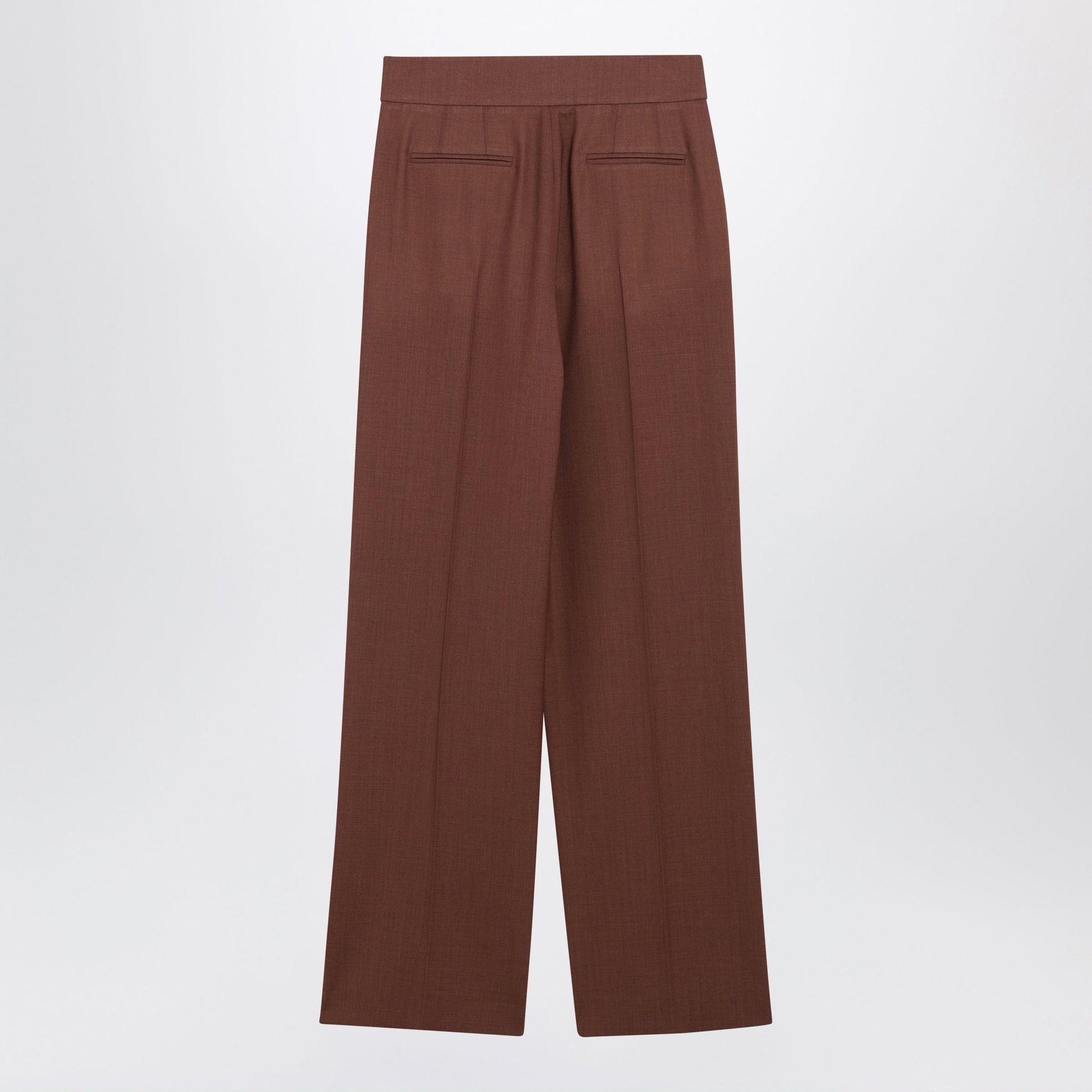 Valentino Light Brown Wool Trousers Women VALENTINO