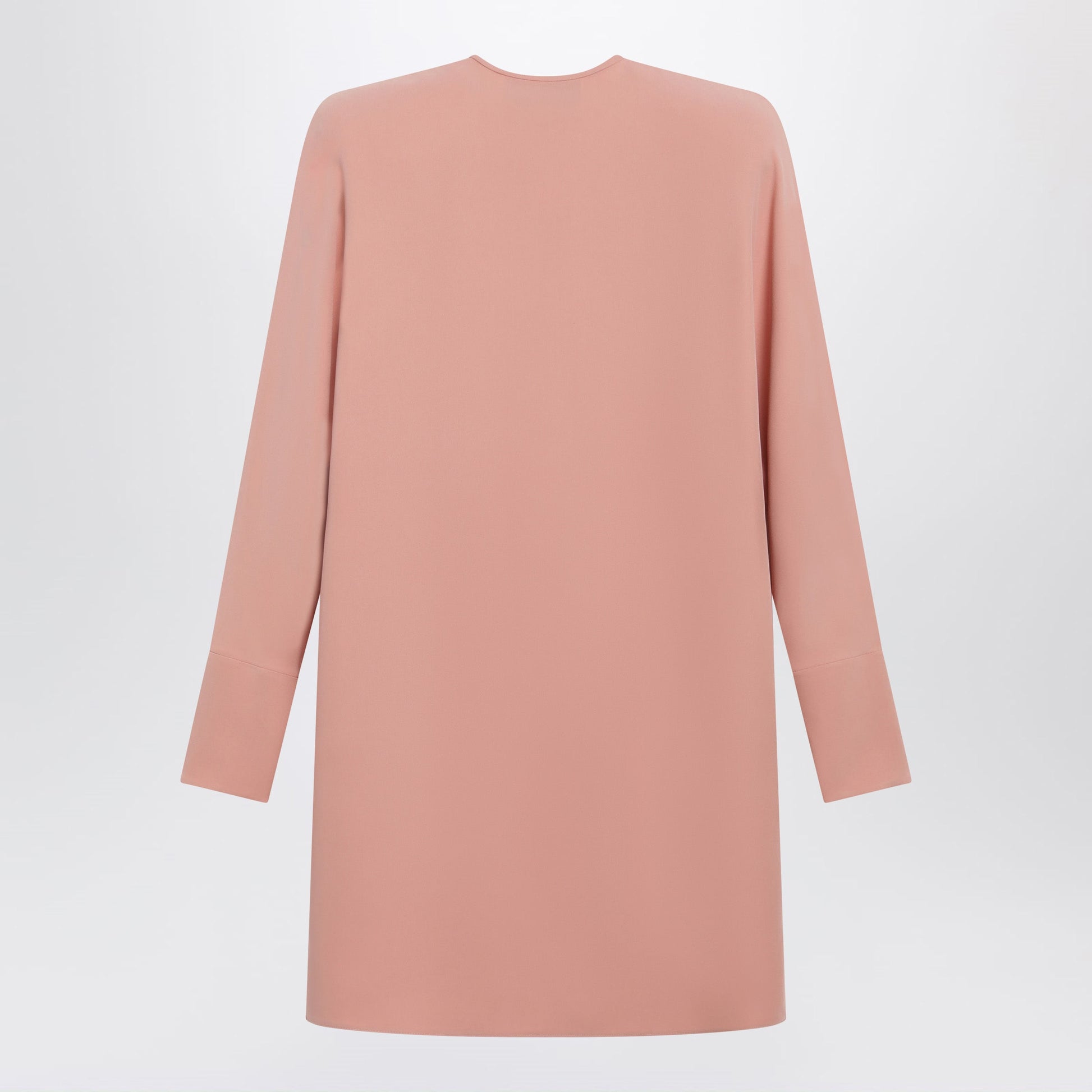 Valentino Pink Silk Short Dress With Embroidered Bows Women VALENTINO