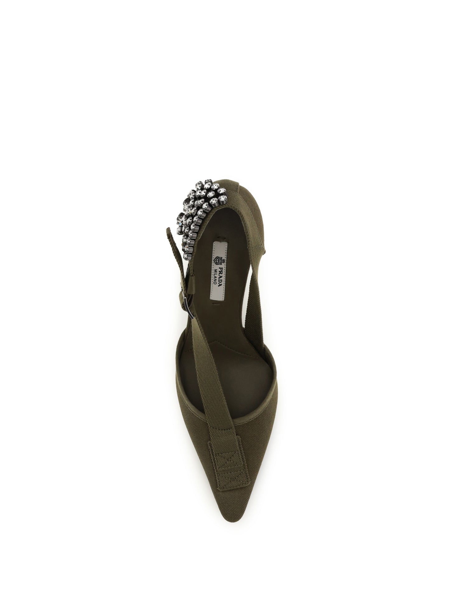 Prada Women Canvas Pumps With Crystals PRADA
