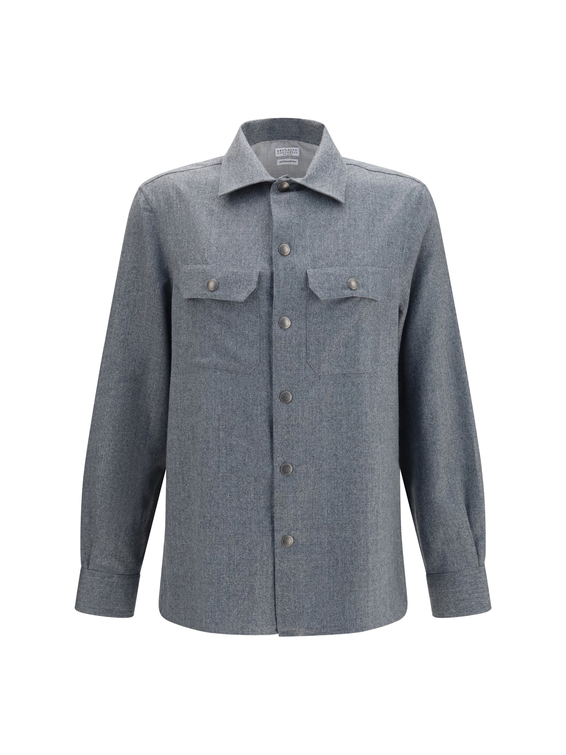 Brunello Cucinelli Men Virgin Wool Shirt BRUNELLO CUCINELLI