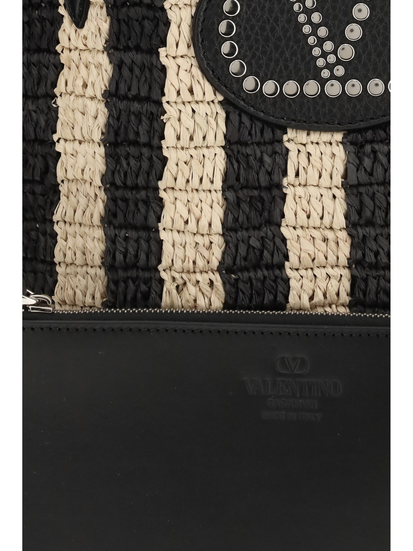 Valentino Garavani Women Striped Raffia Bucket Bag VALENTINO GARAVANI