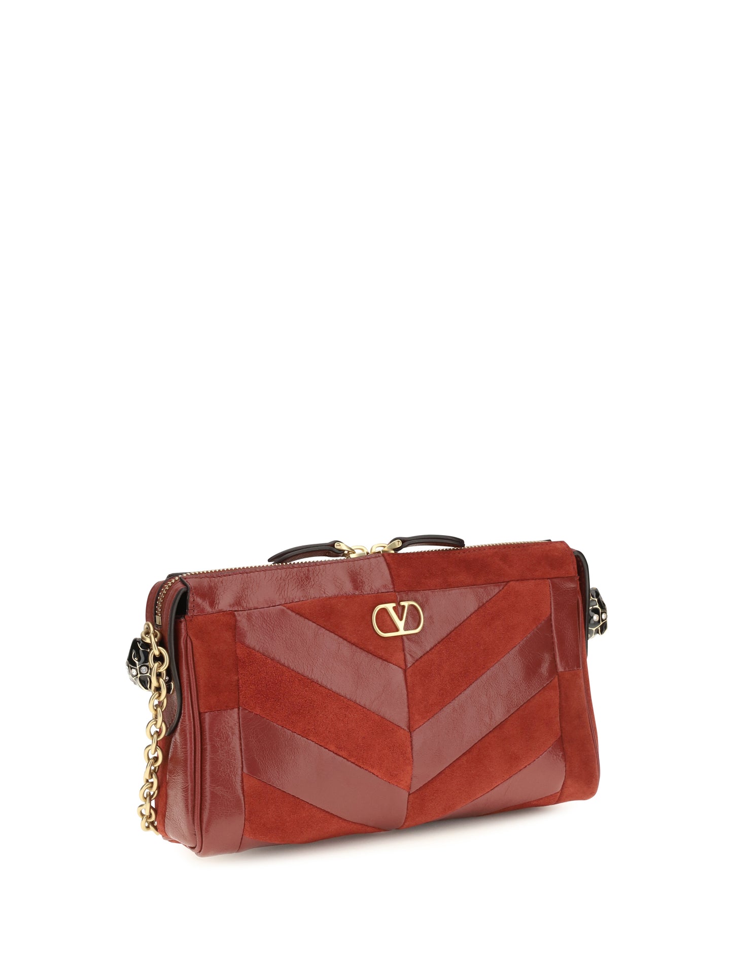 Valentino Garavani Women Panthea Shoulder Bag Chevron Pattern VALENTINO GARAVANI