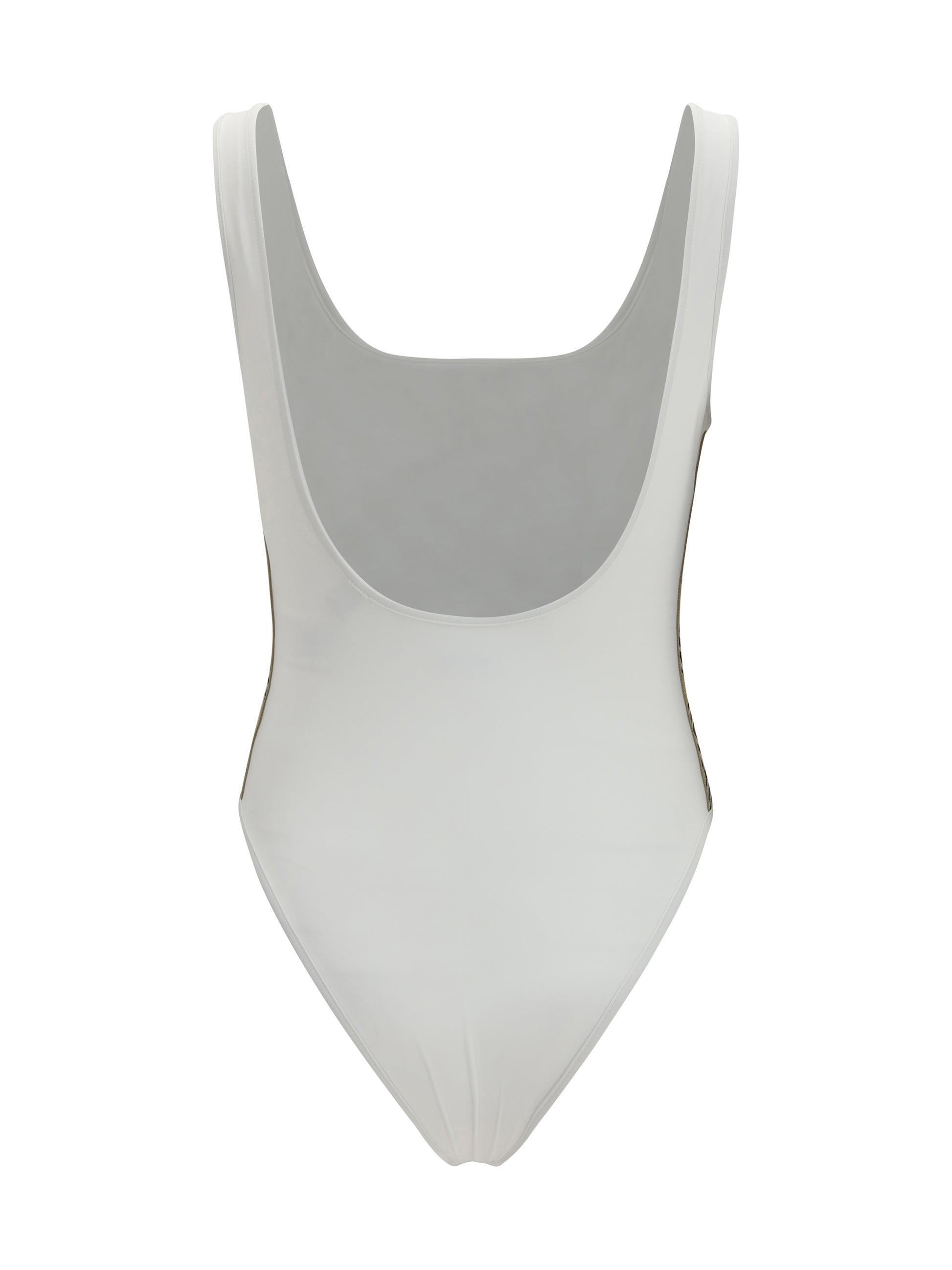 Burberry Women One-Piece Swimsuit With Check Trim BURBERRY