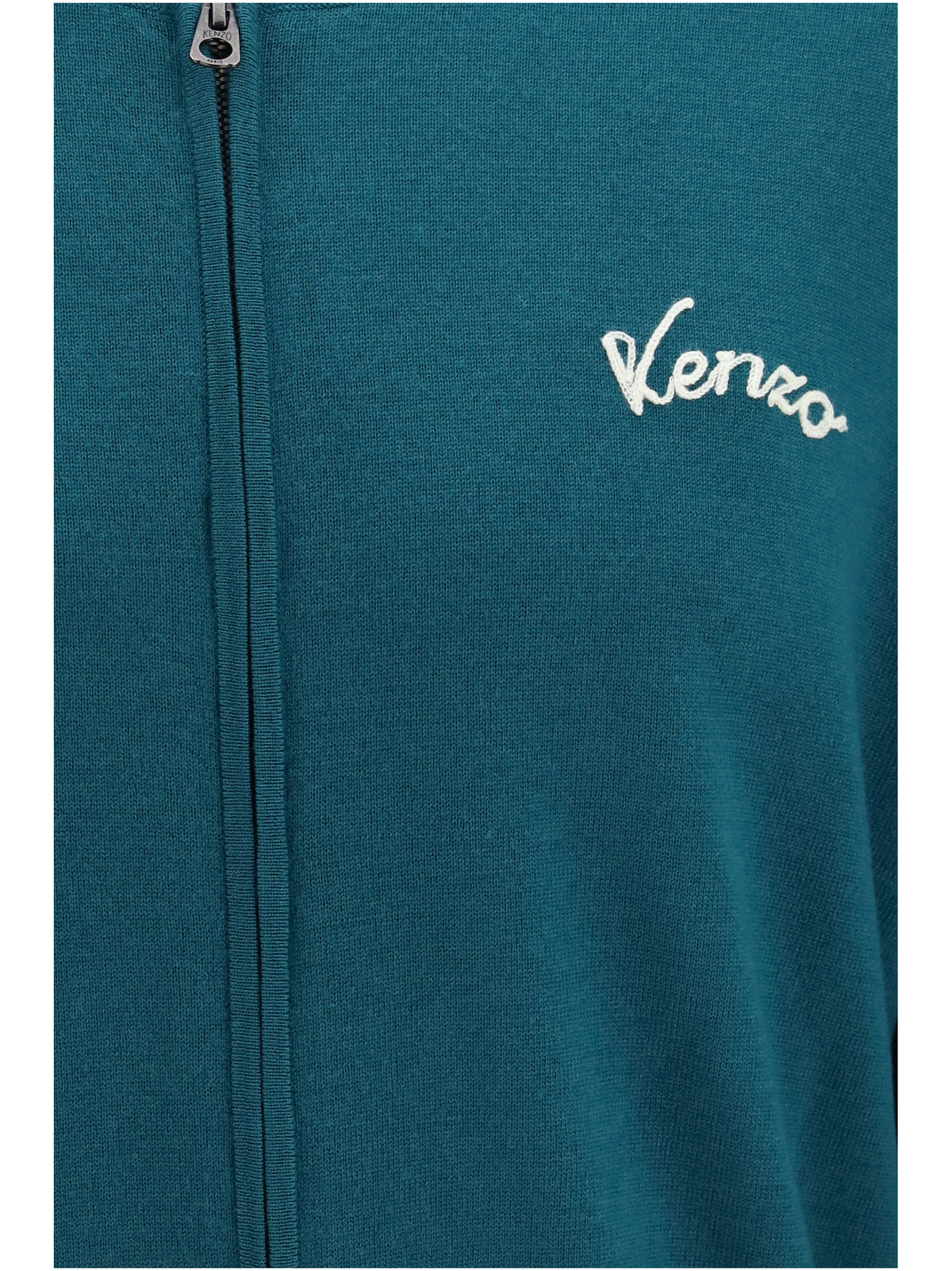 Kenzo Men Kenzo Eiffel Tower Design Wool Zip Cardigan KENZO