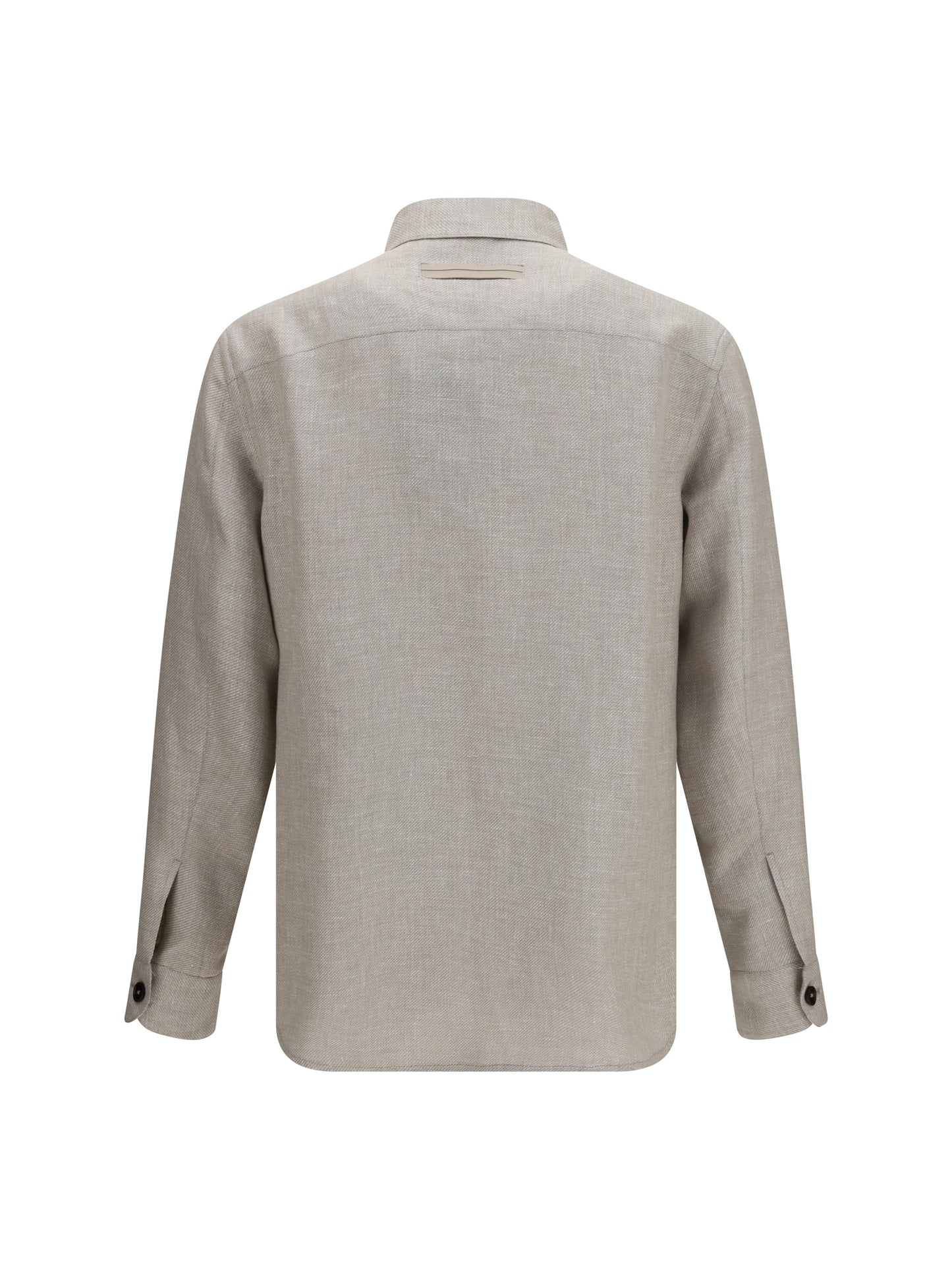 Zegna Men Cashmere, Linen, And Silk Overshirt ZEGNA