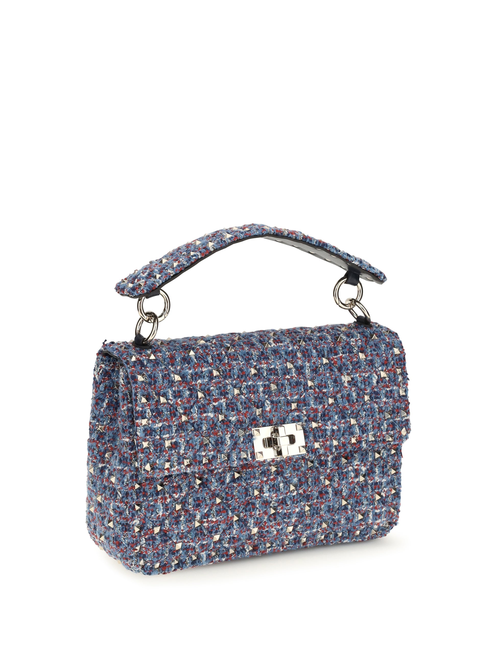 Valentino Garavani Women Rockstud Spike Tweed Handbag VALENTINO GARAVANI