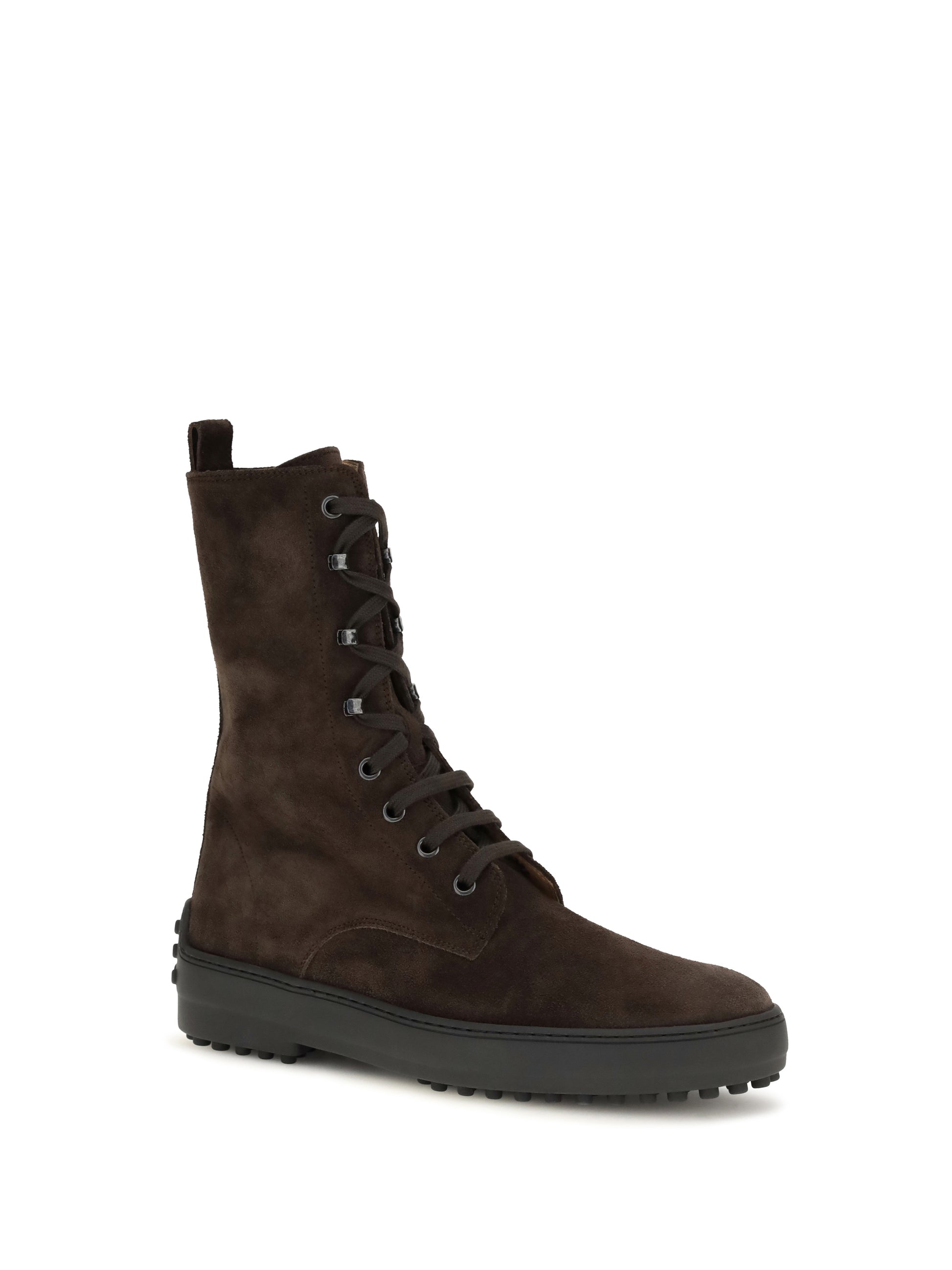 Tod's Women Winter Gommino Suede Leather Lace-Up Ankle Boots TOD'S