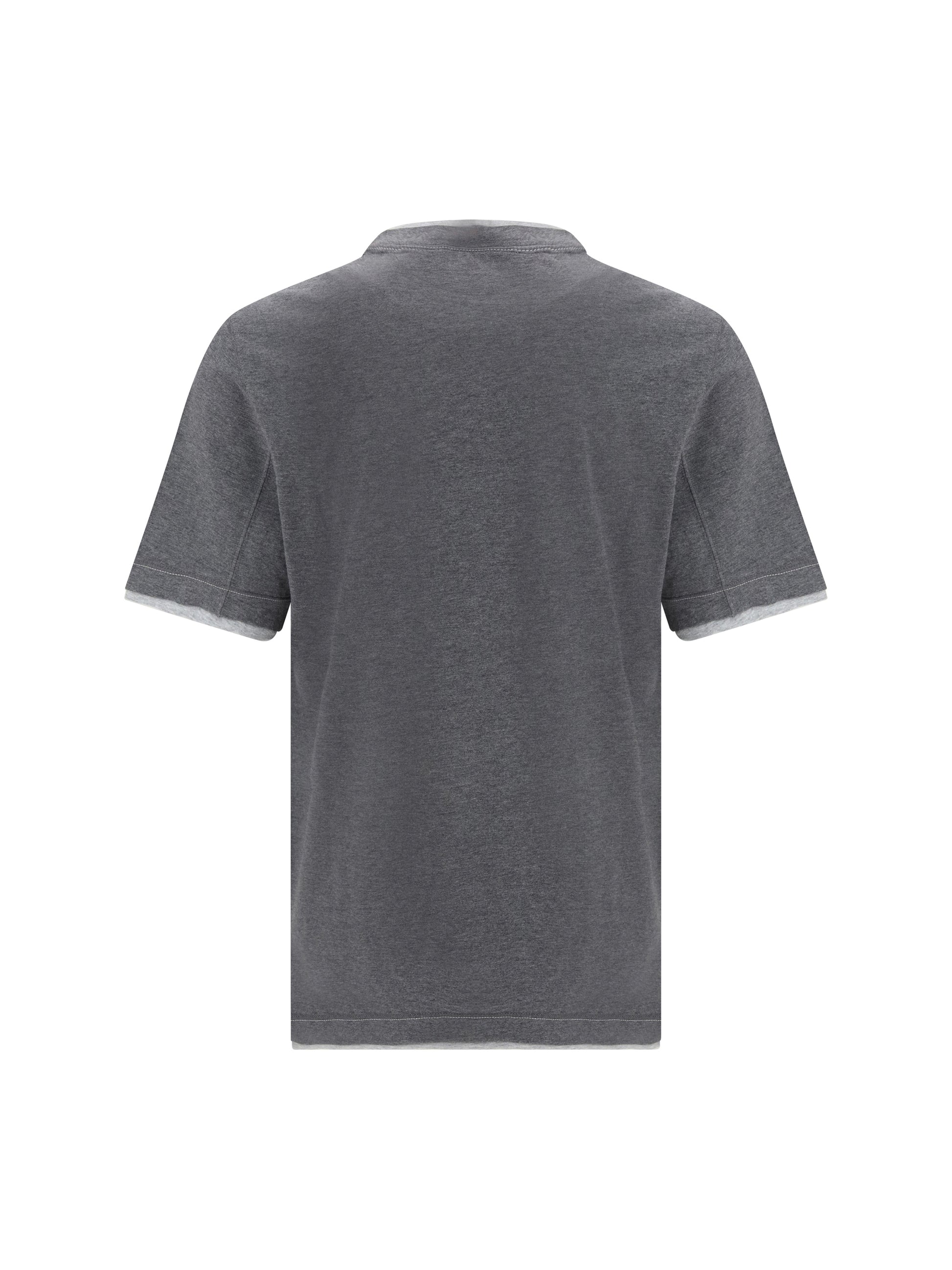 Brunello Cucinelli Men T-Shirt In Cotton With A Logo BRUNELLO CUCINELLI