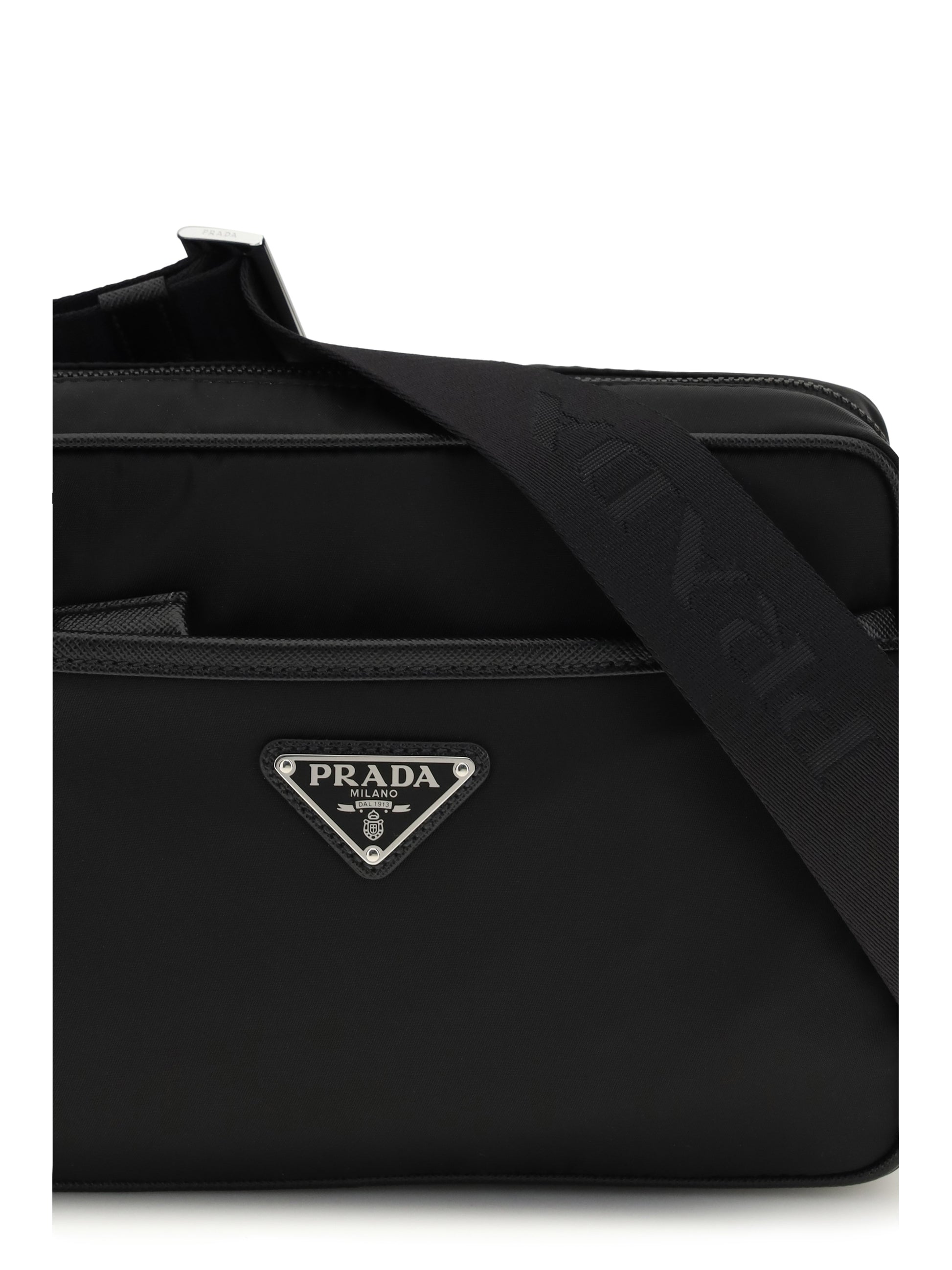 Prada Men Re-Nylon And Saffiano Shoulder Bag PRADA