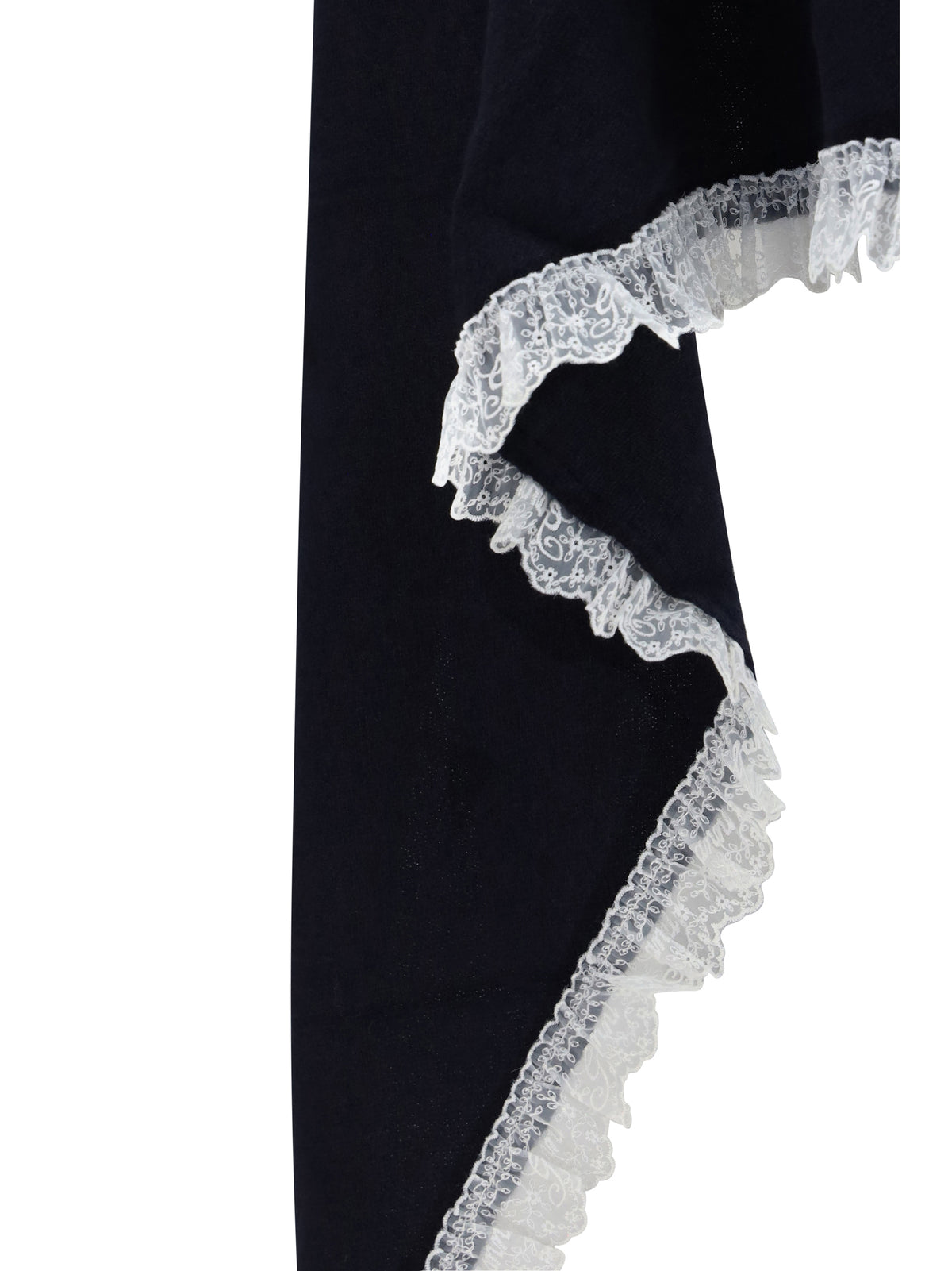 Ganni Women Openwork Wool Cape GANNI