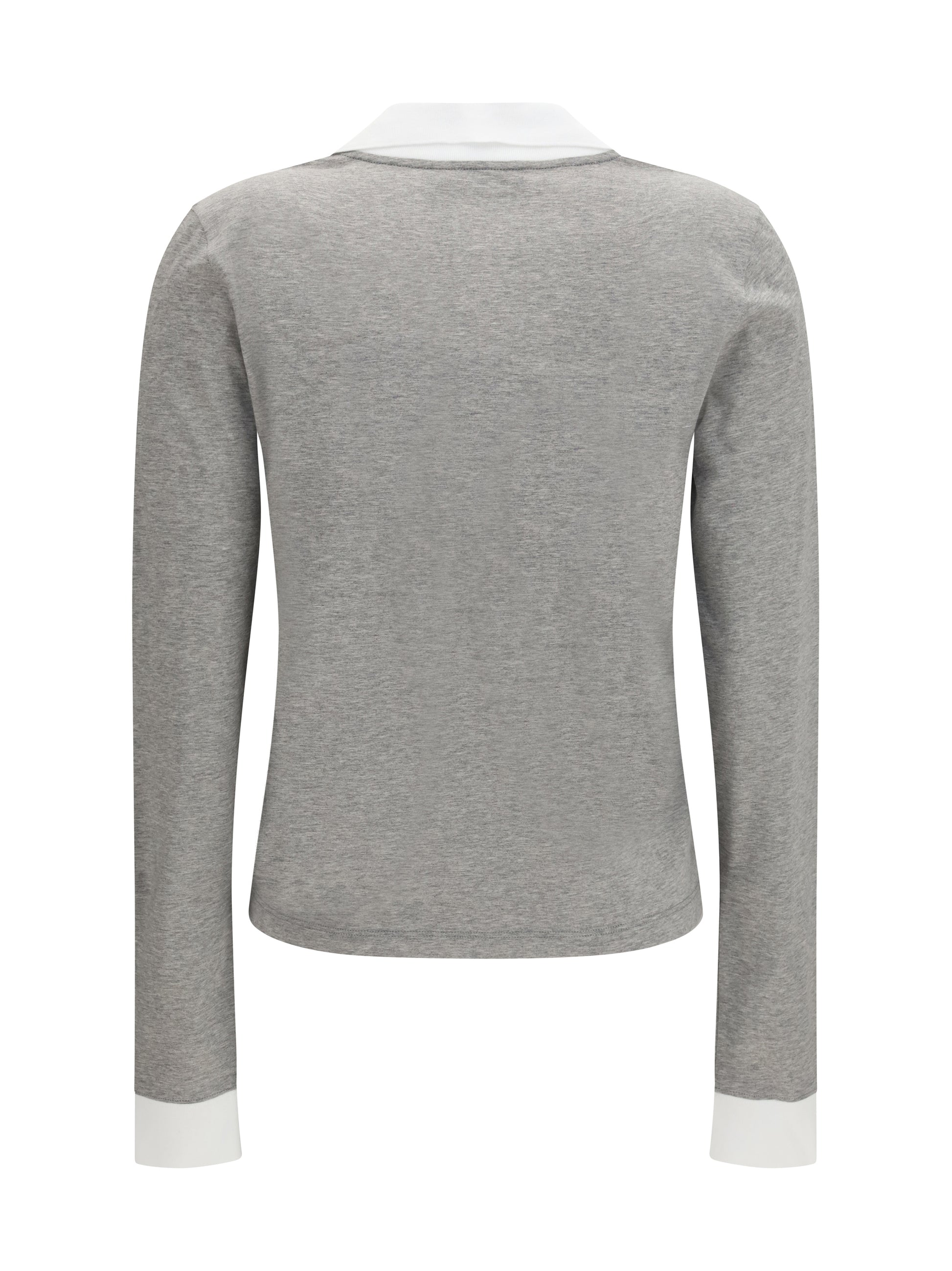 Miu Miu Women Long-Sleeved Cotton T-Shirt MIU MIU