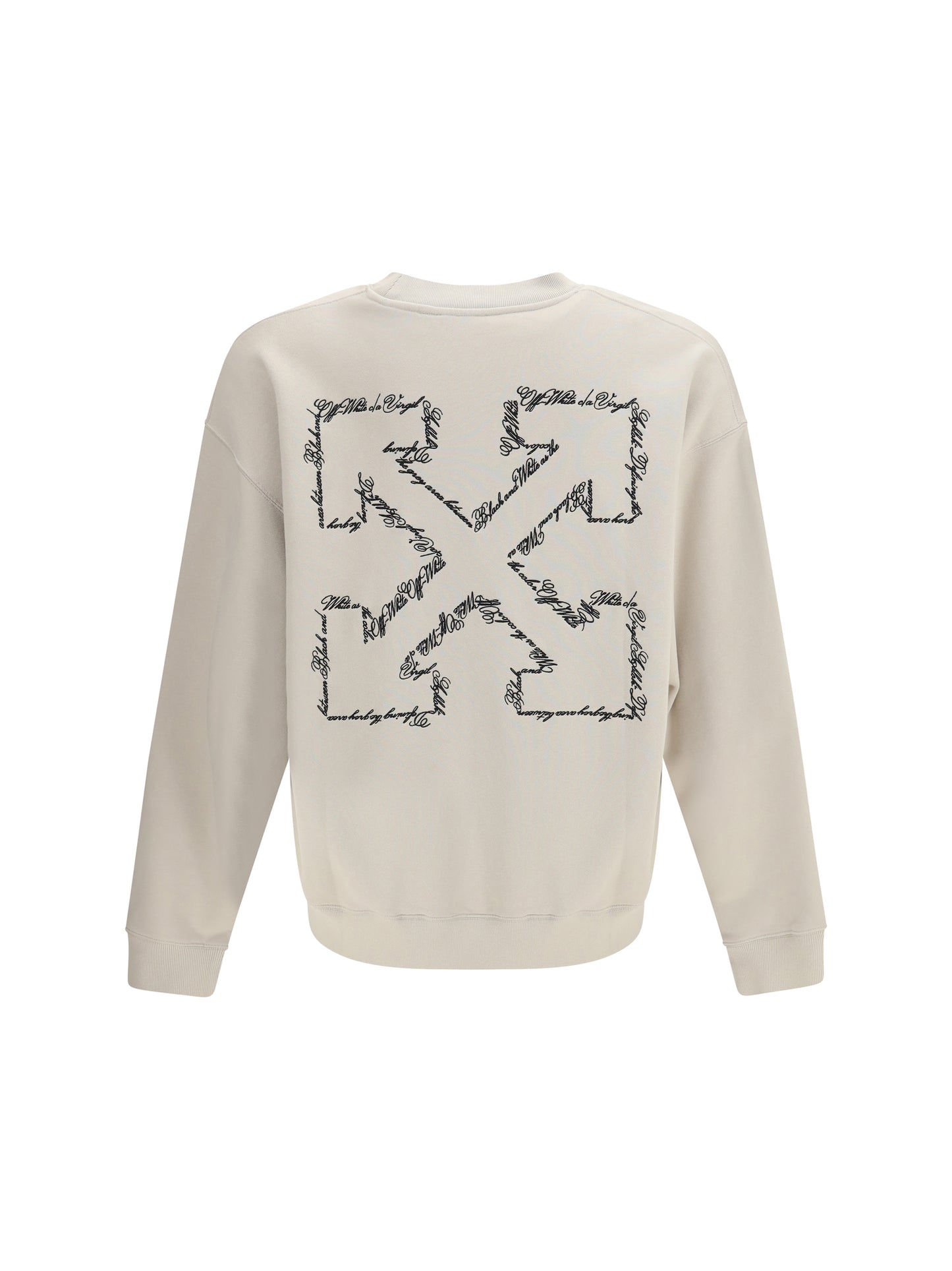 Off-White Men Script Arrow Crewneck Sweatshirt OFF-WHITE