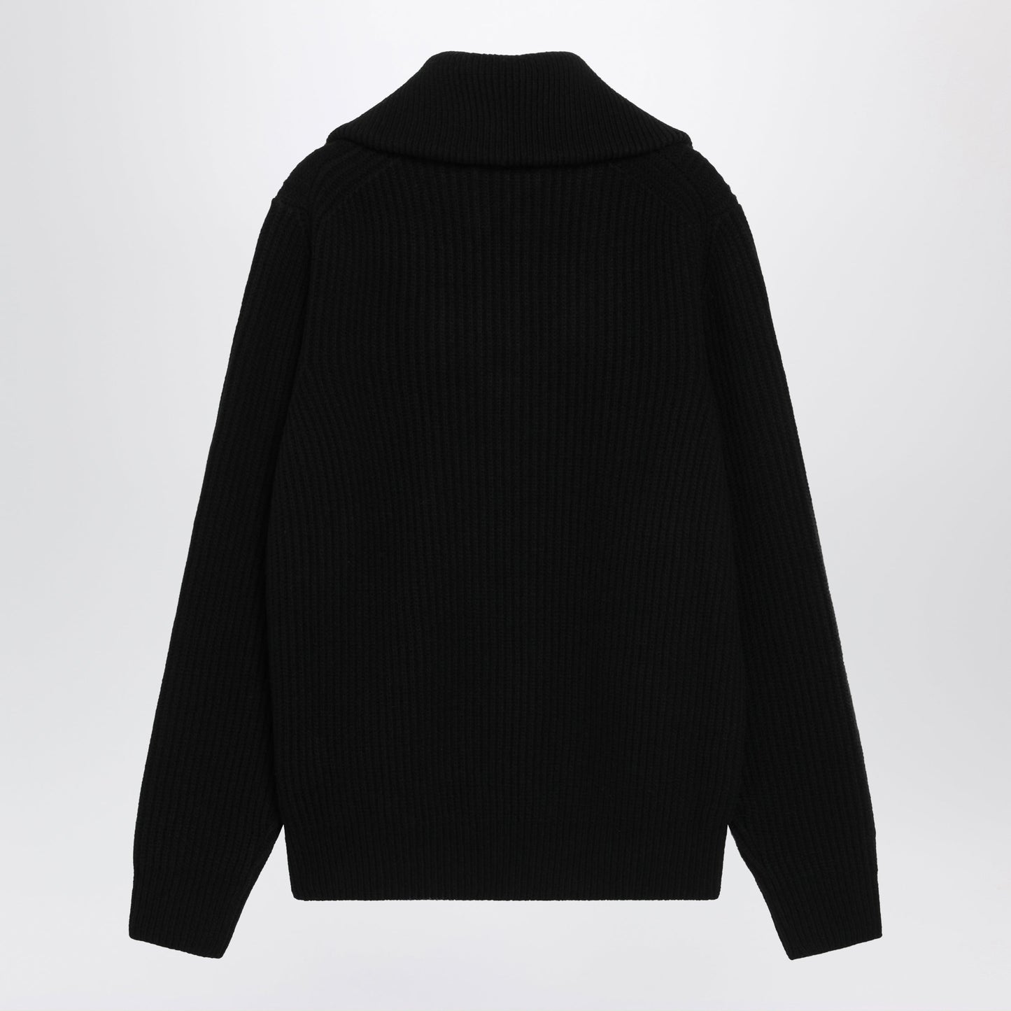 Moncler Black Ribbed Wool Jumper Men MONCLER