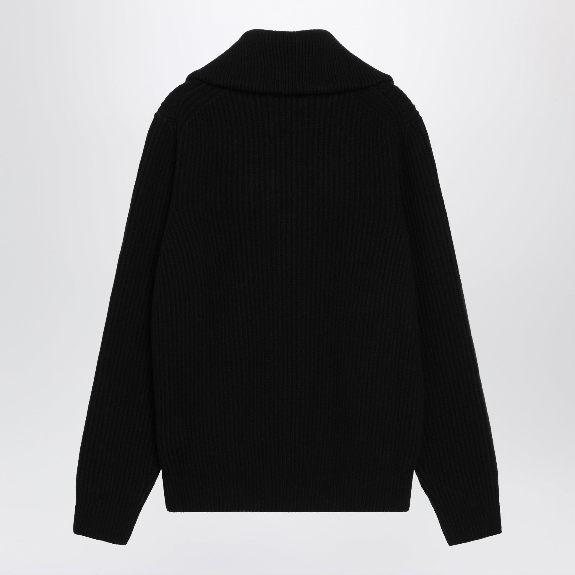 Moncler Black Ribbed Wool Jumper Men MONCLER