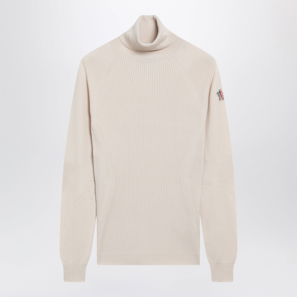 Moncler Grenoble Light Beige Wool Turtleneck Sweater Women MONCLER GRENOBLE