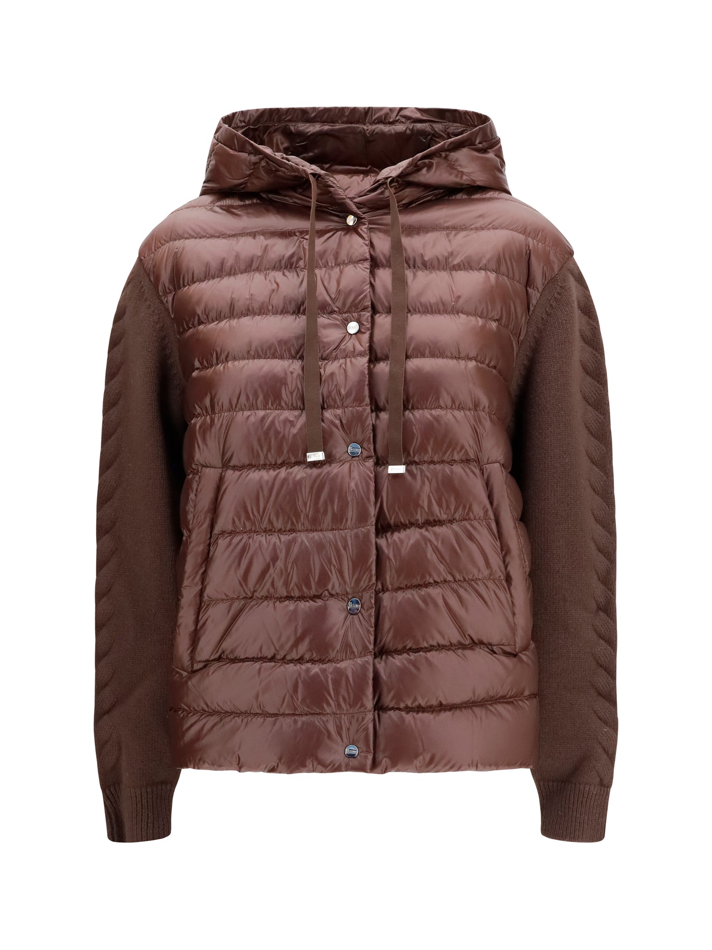 Herno Women Down Jacket With Wool Sleeves HERNO