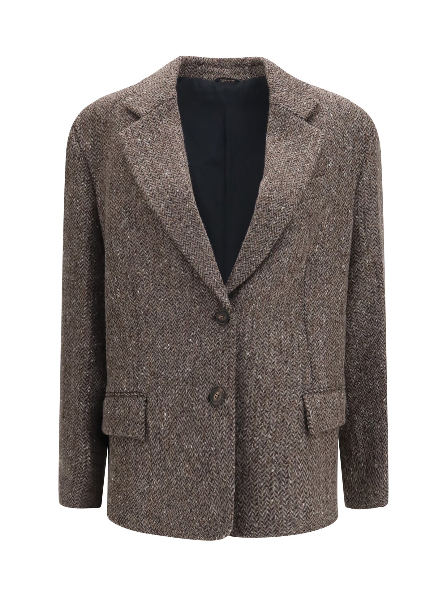 Brunello Cucinelli Women Single-Breasted Virgin Wool Blend Jacket BRUNELLO CUCINELLI