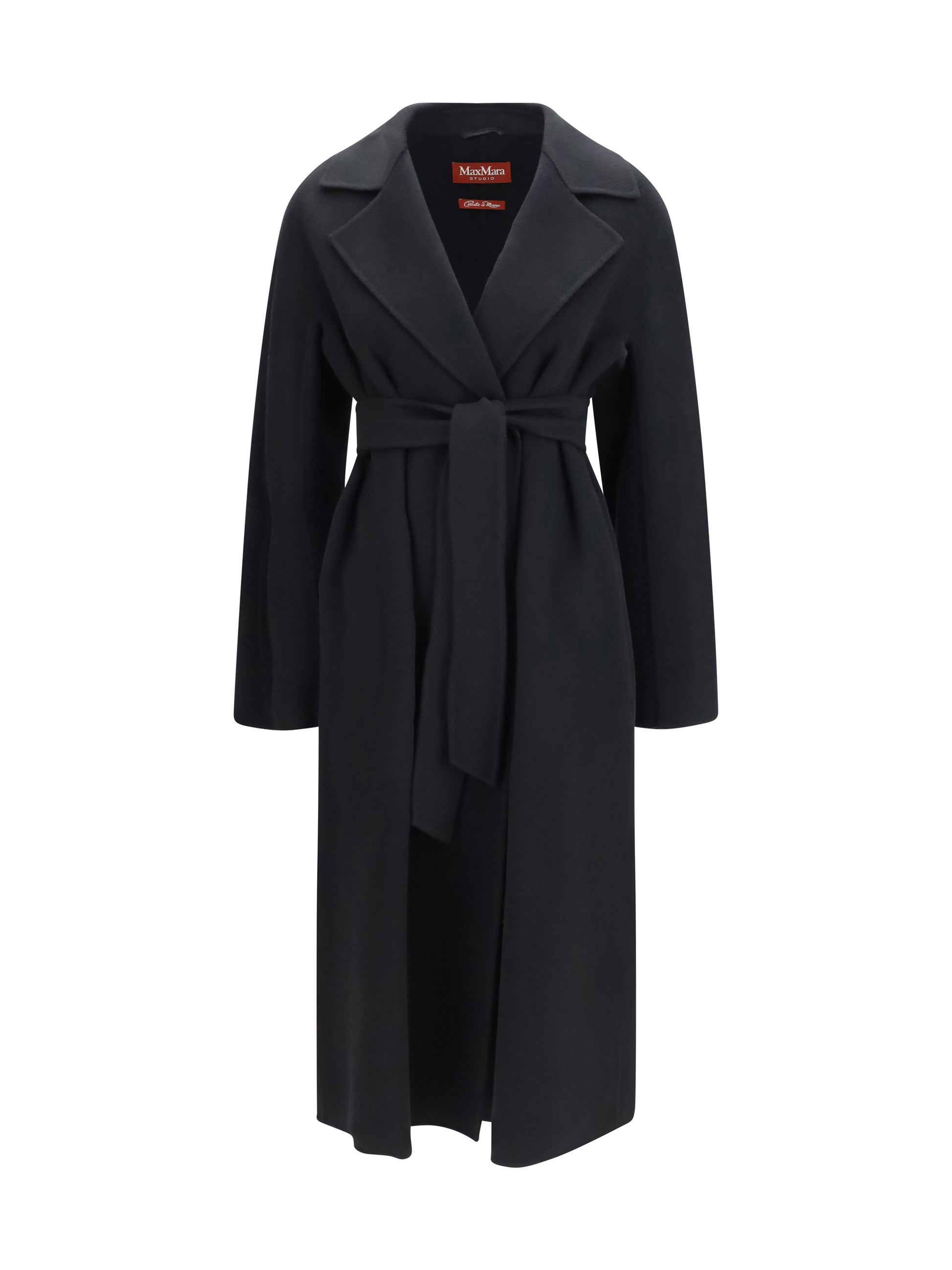 Max Mara Studio Women Long Robe Coat In Wool, Cashmere And Silk MAX MARA STUDIO