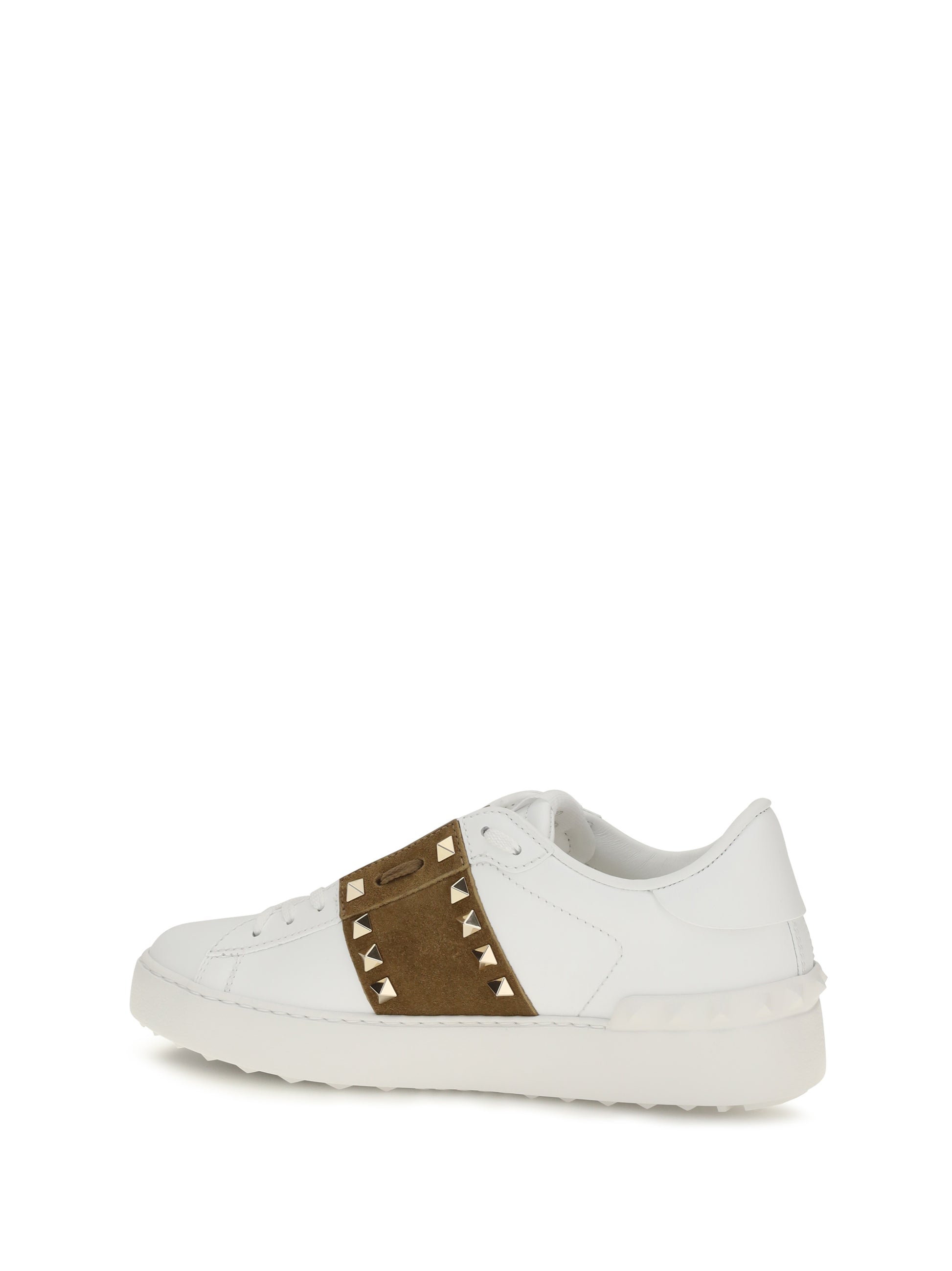 Valentino Garavani Women Rockstud Untitled Sneakers With Suede Band VALENTINO GARAVANI