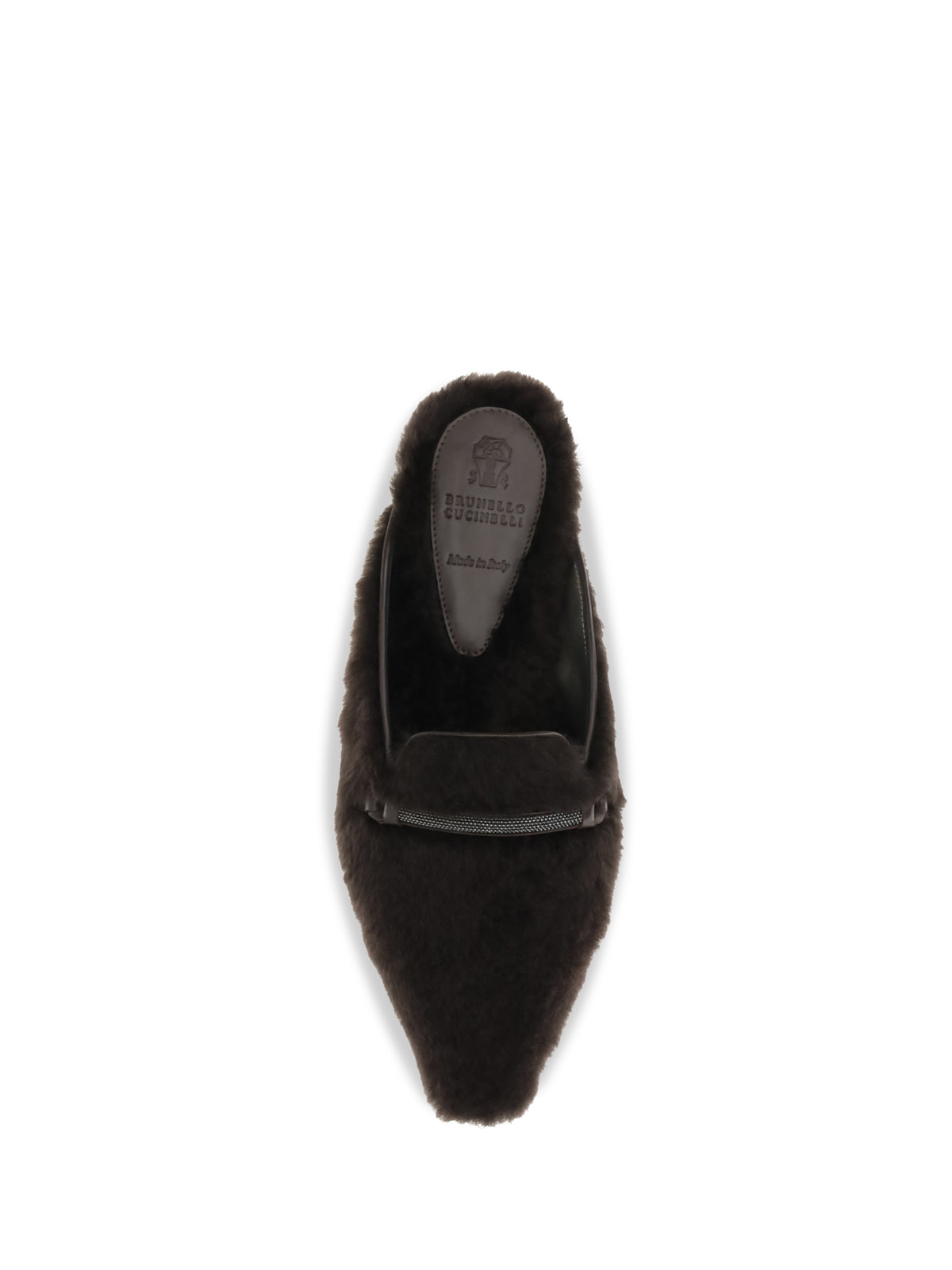 Brunello Cucinelli Women Shearling Ballerinas With Precious Bar BRUNELLO CUCINELLI