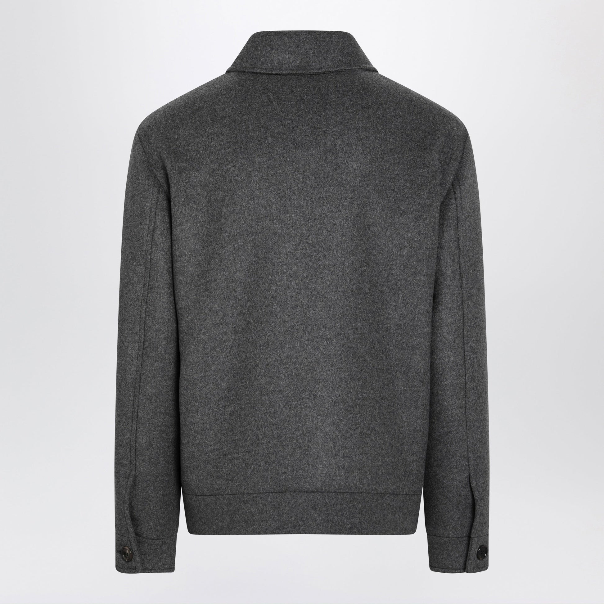 Valentino Grey Wool And Cashmere-Blend Overshirt Jacket Men VALENTINO