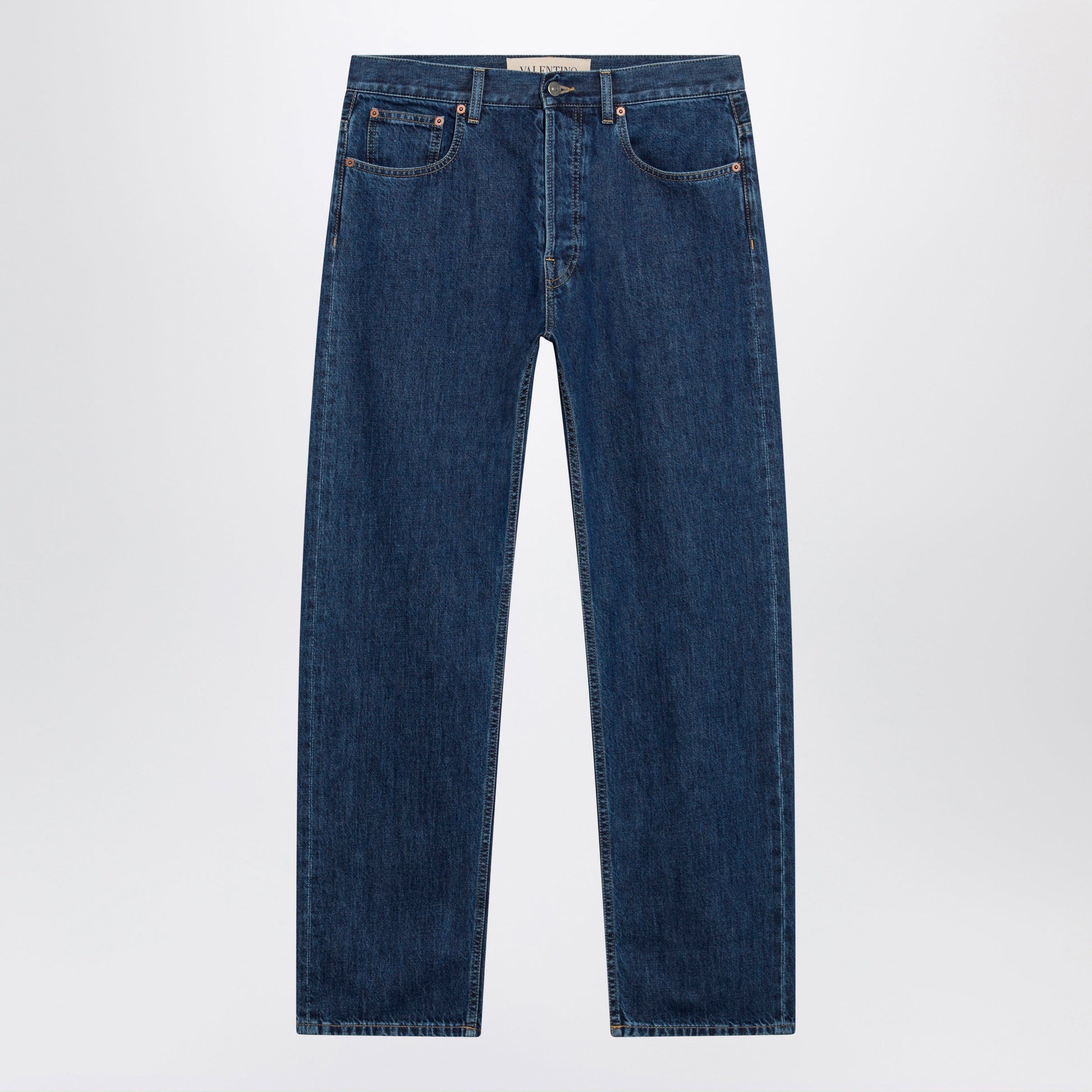 Valentino Blue Jeans With Vlogo Detail Men VALENTINO