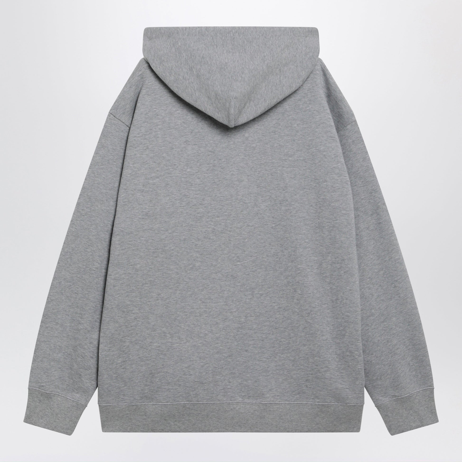 Valentino Melange Gray Hoodie With Vlogo Embroidery Men VALENTINO