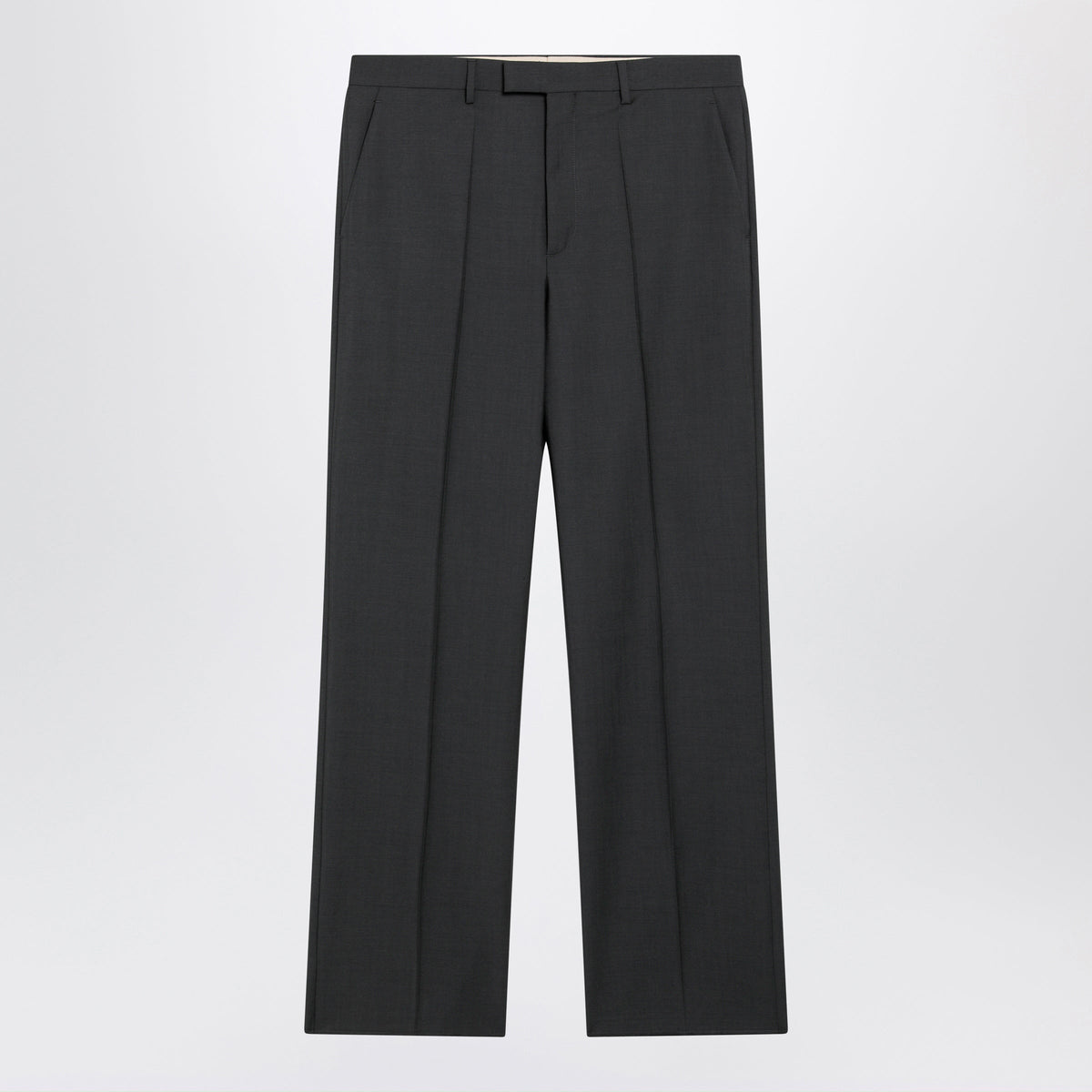 Valentino Gray Wool-Blend Pants Men VALENTINO