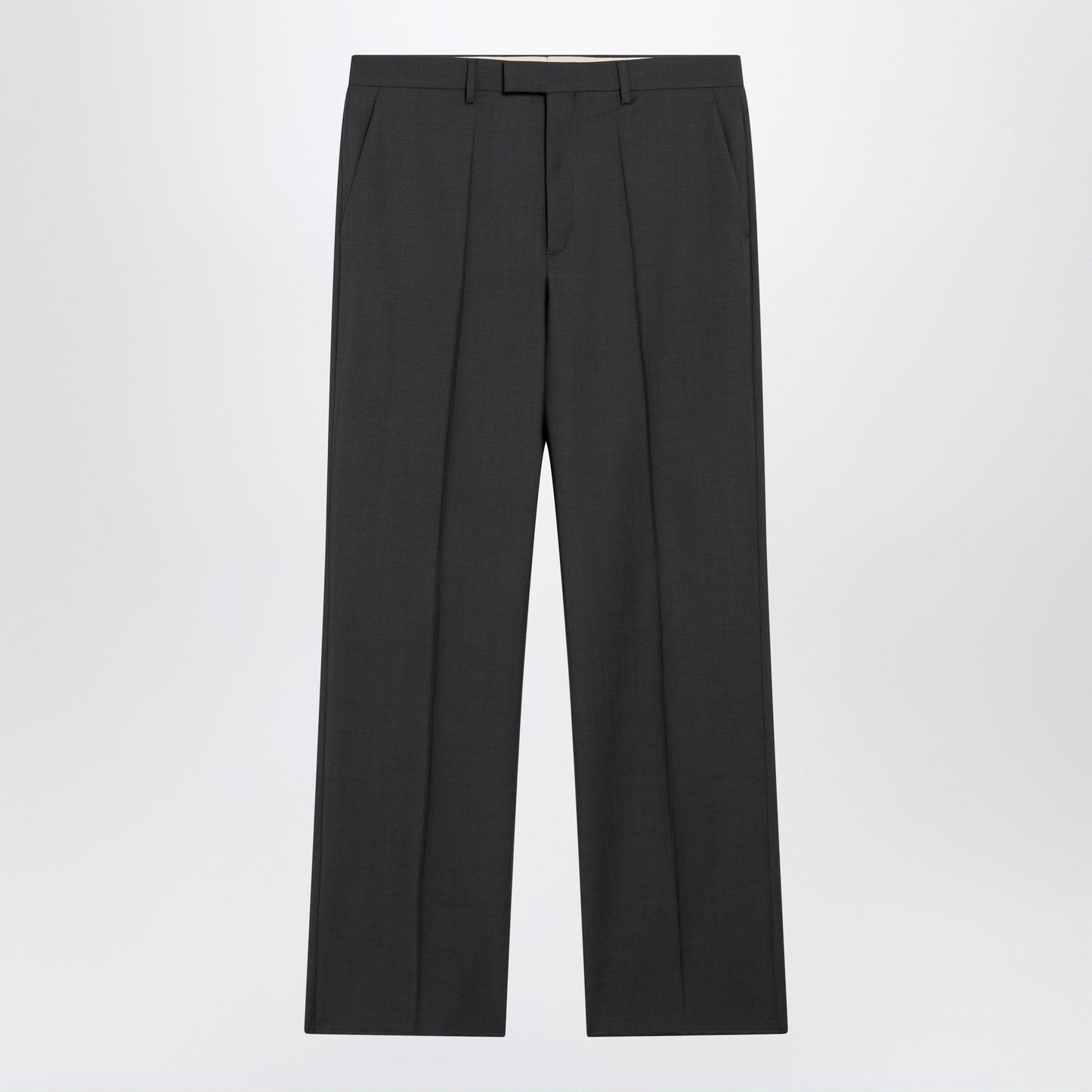 Valentino Gray Wool-Blend Pants Men VALENTINO