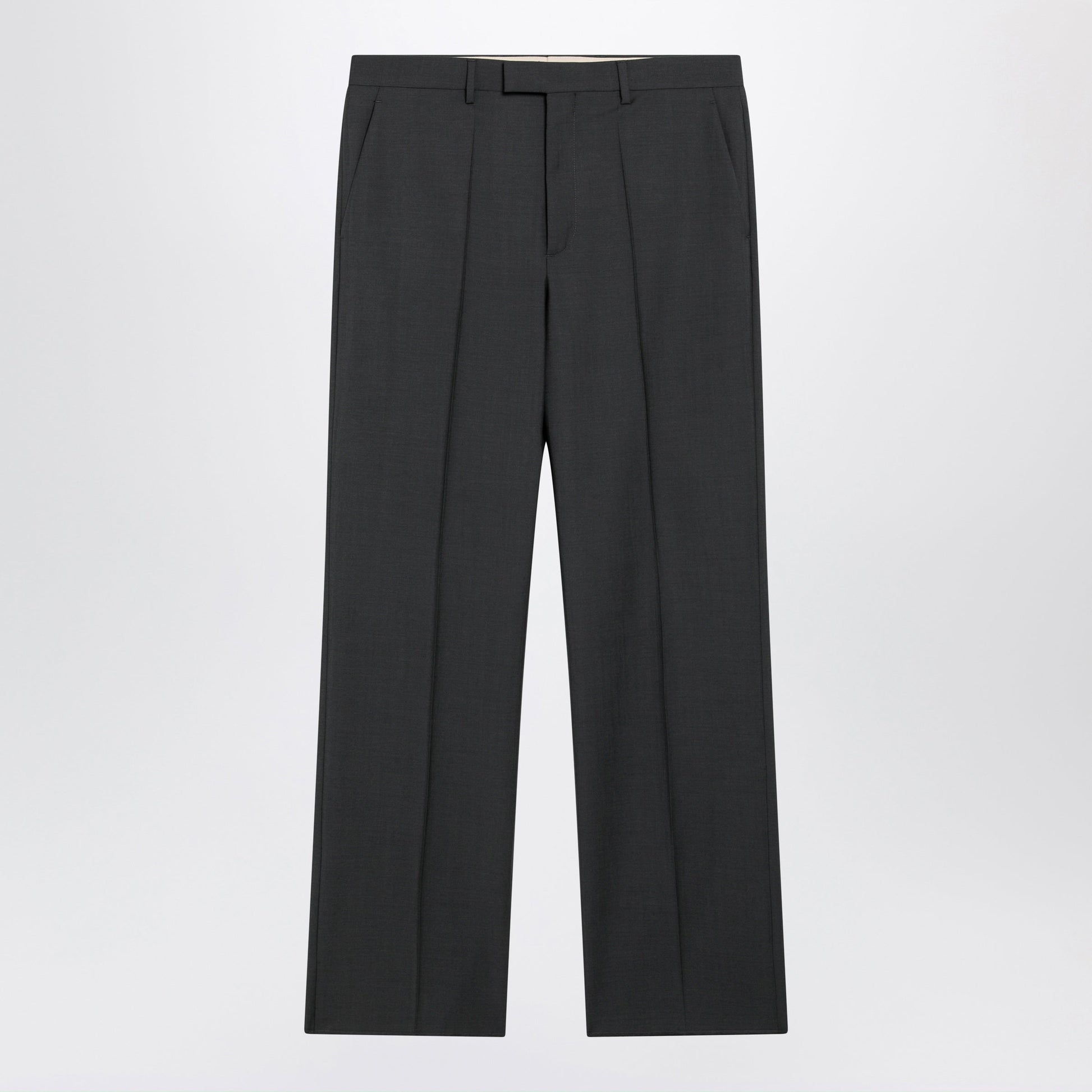 Valentino Gray Wool-Blend Pants Men VALENTINO