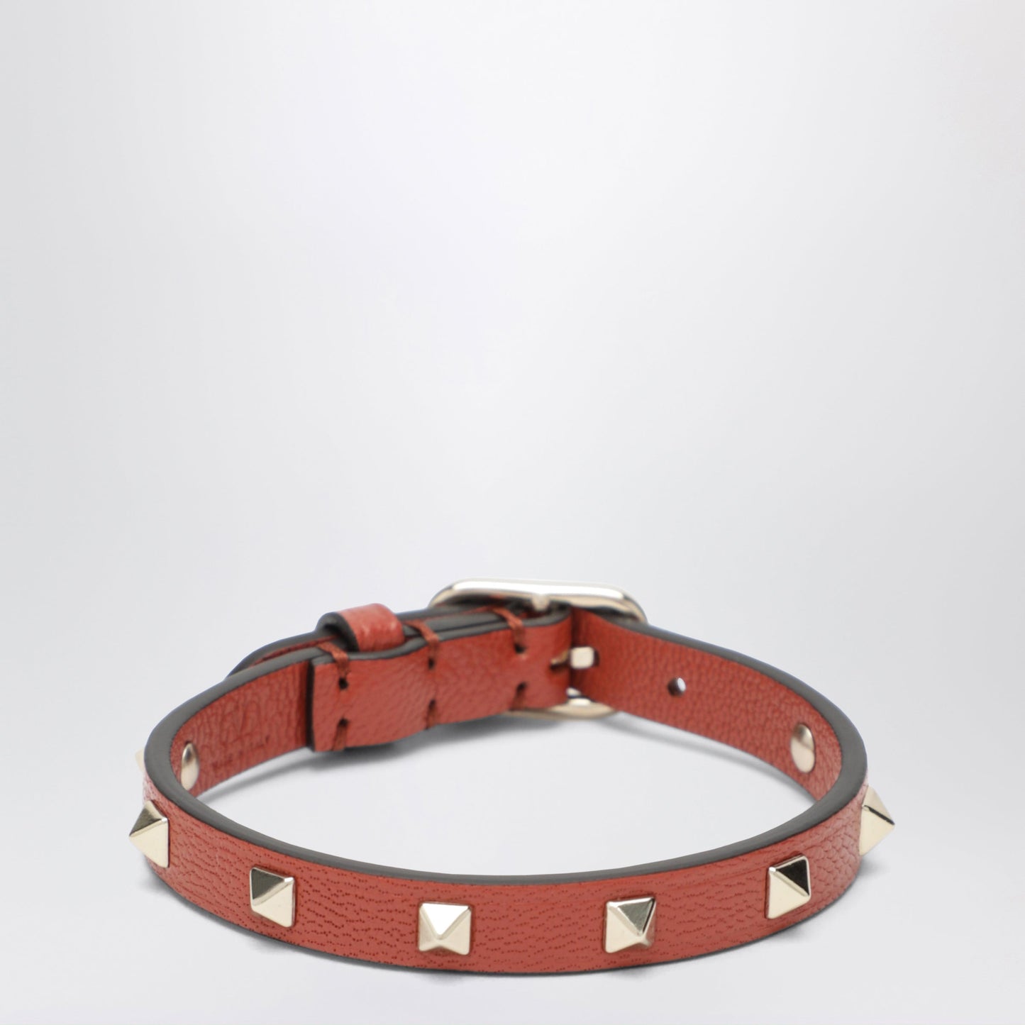 Valentino Garavani Poppy Red Rockstud Leather Bracelet Women VALENTINO GARAVANI