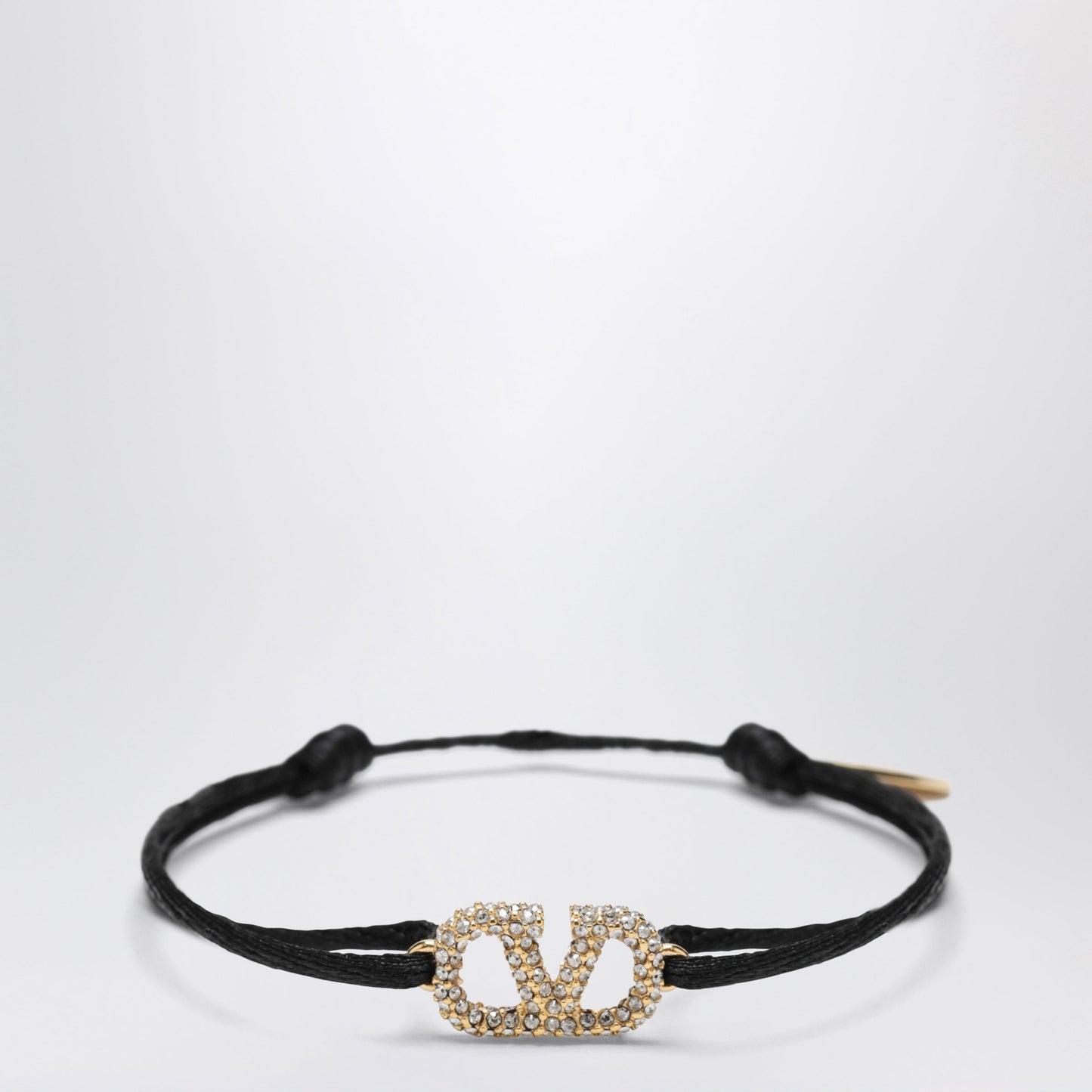 Valentino Garavani Adjustable Vlogo Signature Bracelet With Crystals Women VALENTINO GARAVANI