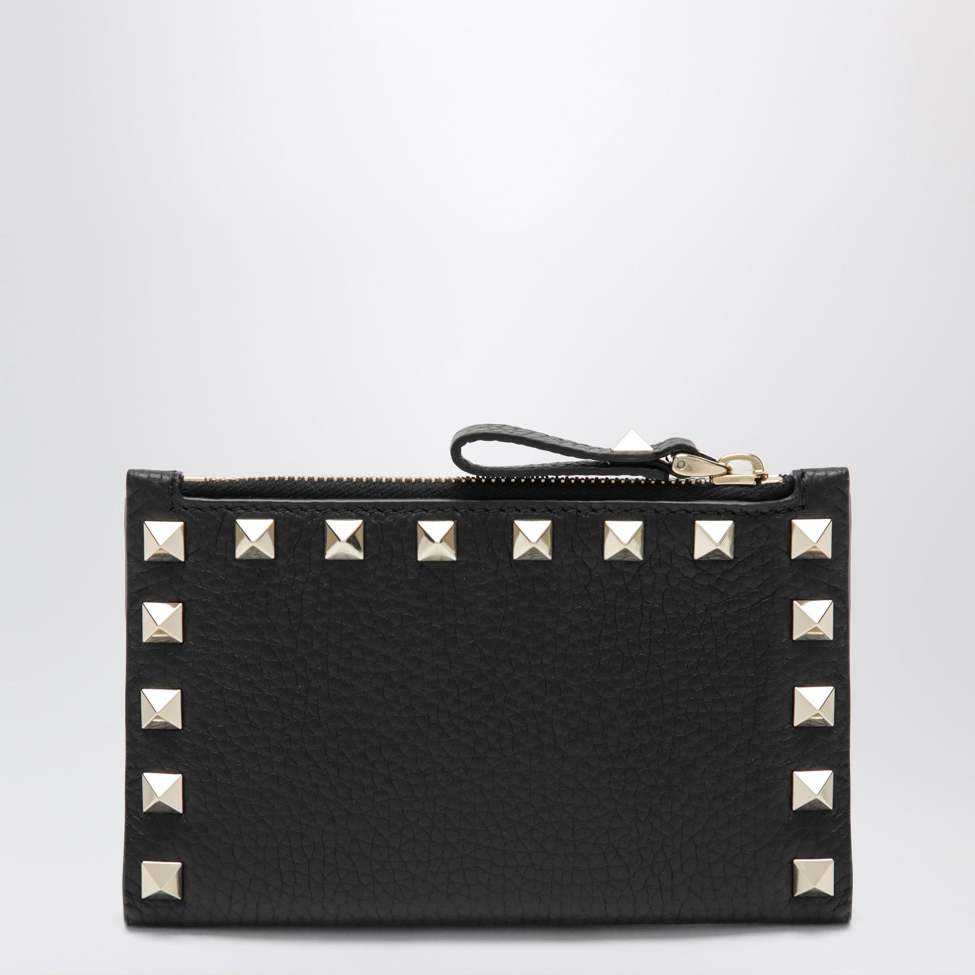 Valentino Garavani Rockstud Wallet In Black Leather Women VALENTINO GARAVANI