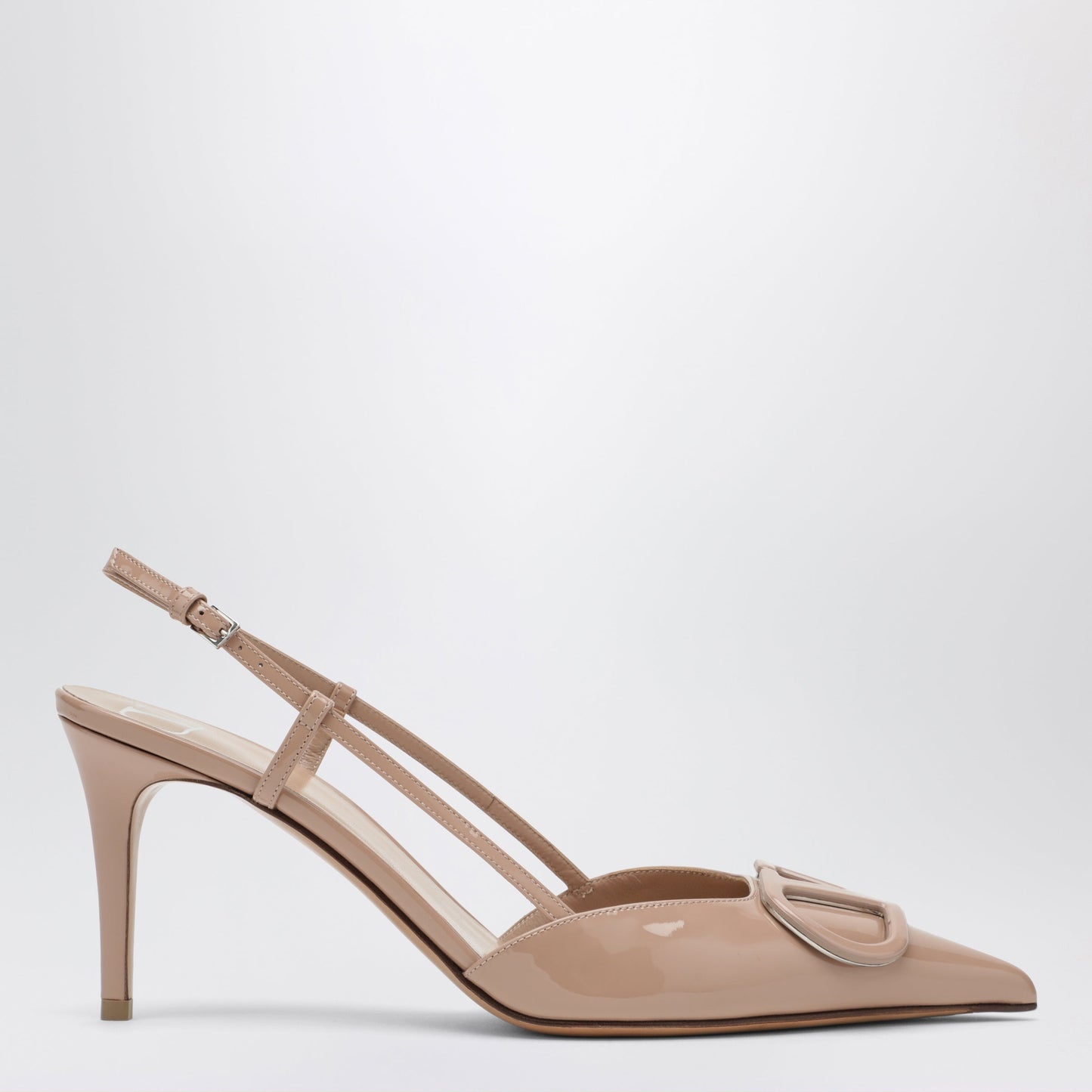 Valentino Garavani Vlogo Signature Slingback Pumps In Powder Pink Patent Leather Women VALENTINO GARAVANI