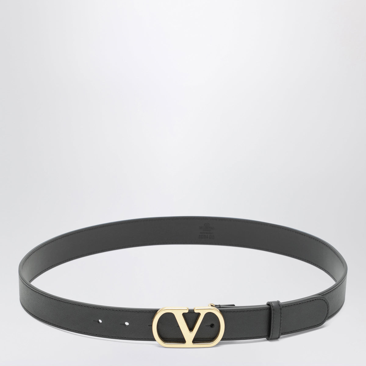 Valentino Garavani Vlogo Signature Black Calfskin Belt Women VALENTINO GARAVANI