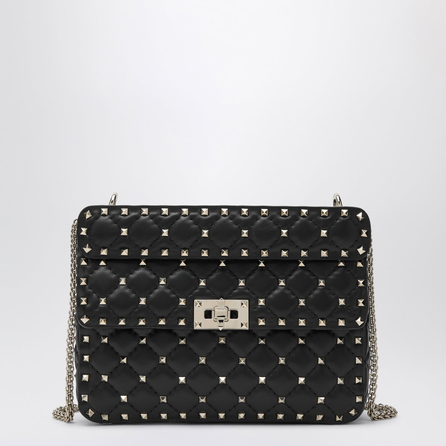 Valentino Garavani Medium Rockstud Spike Bag In Black Nappa Leather Women VALENTINO GARAVANI