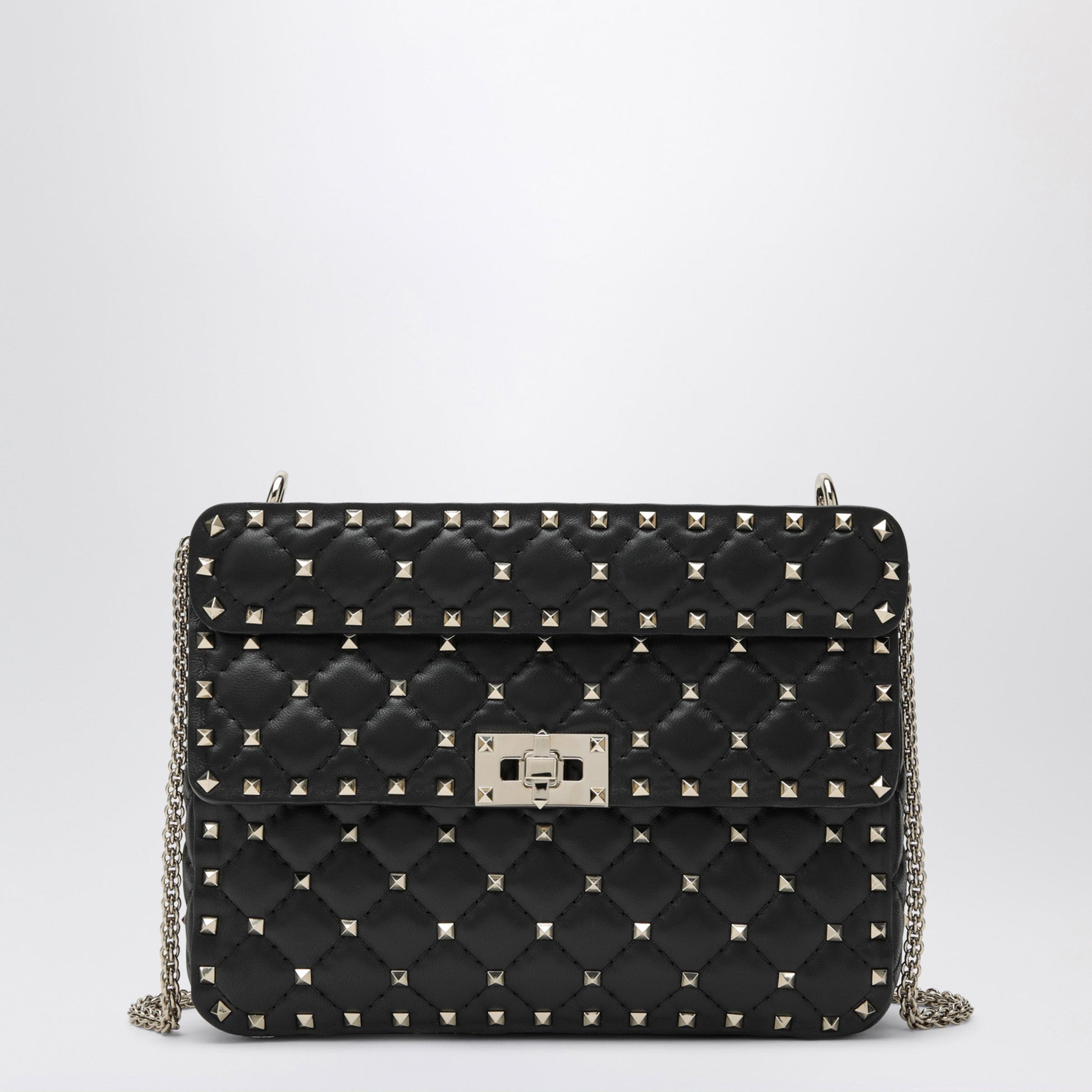 Valentino Garavani Medium Rockstud Spike Bag In Black Nappa Leather Women VALENTINO GARAVANI